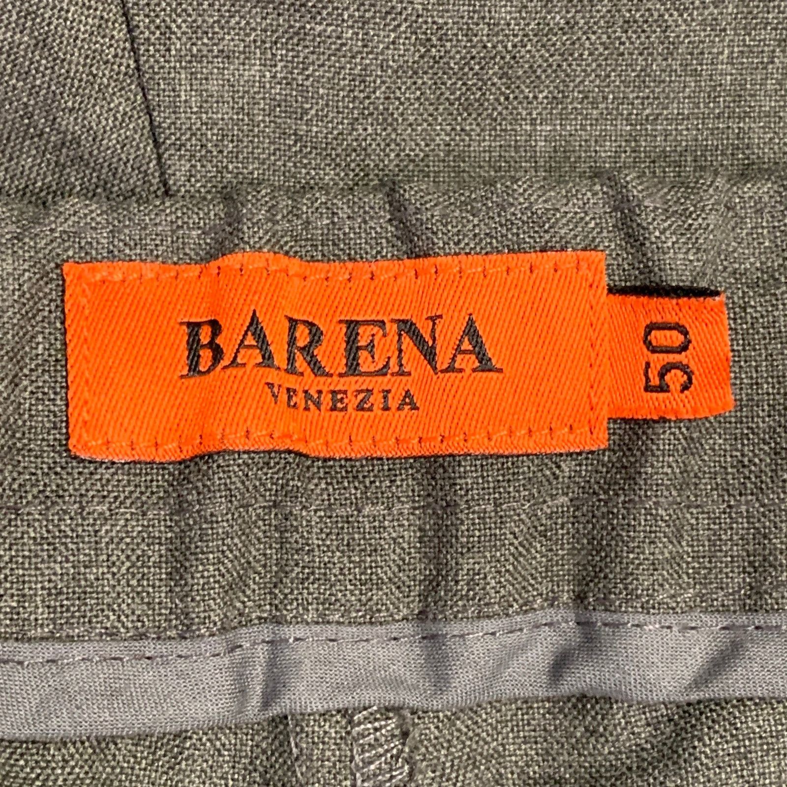 Barena Green Olive Polyester Virgin Wool Tapered Drawstring Pants Size US 34 / EU 50 - 3 Thumbnail