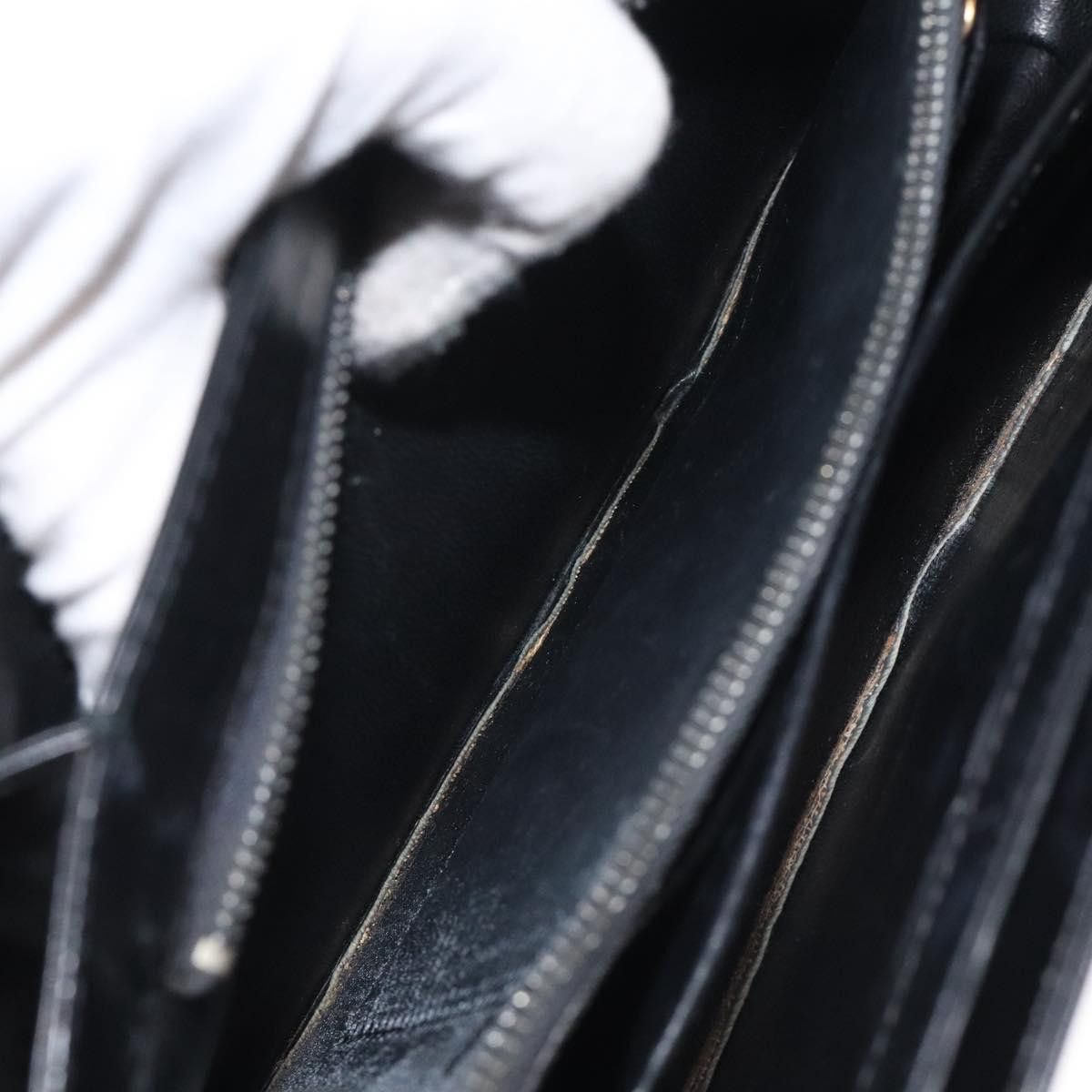 Gucci GUCCI Hand Bag Leather Black Gold Size ONE SIZE - 12 Thumbnail