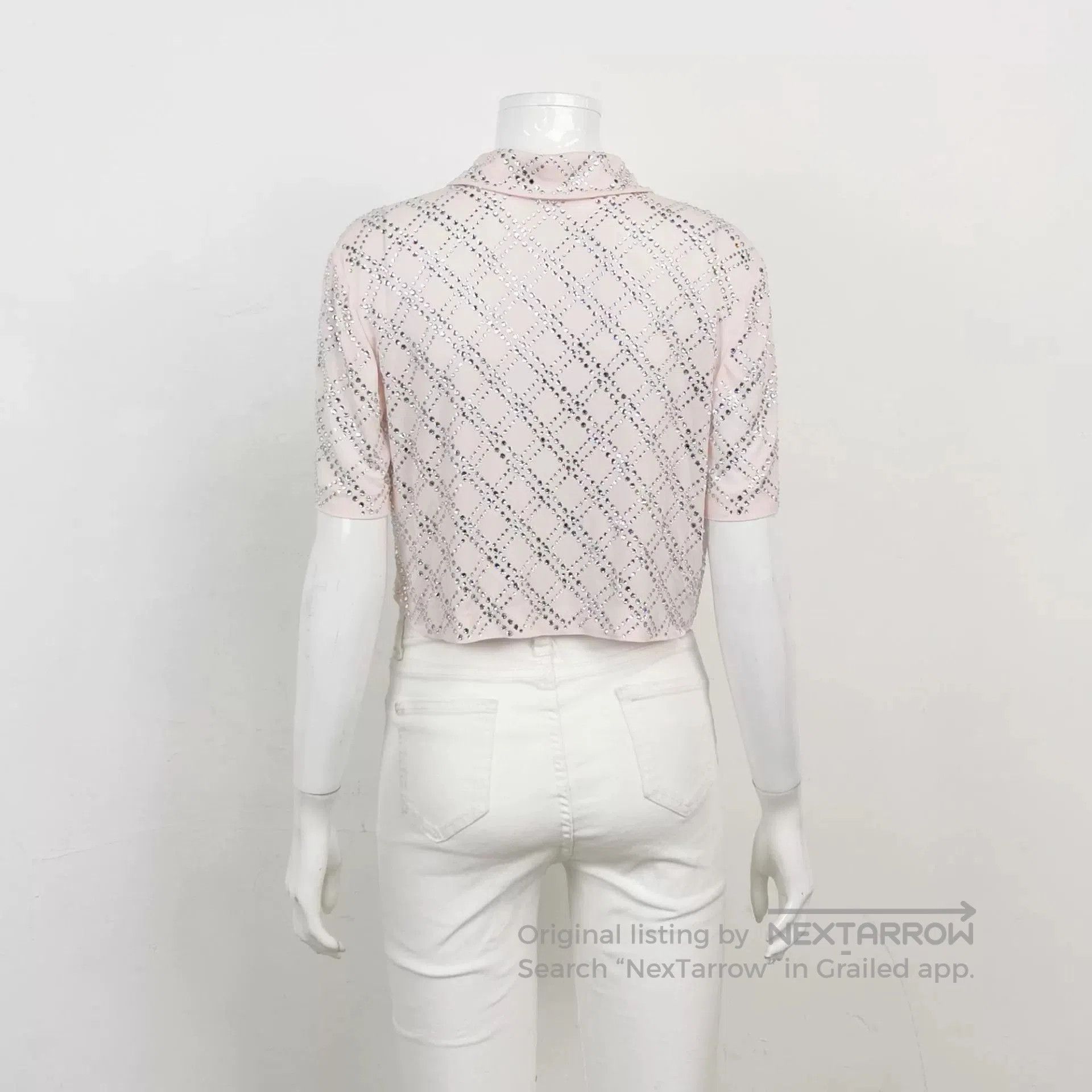 Miu Miu MiuMiu Rhinestone Lapel Top Size 38. Size S / US 4 / IT 40 - 2 Thumbnail