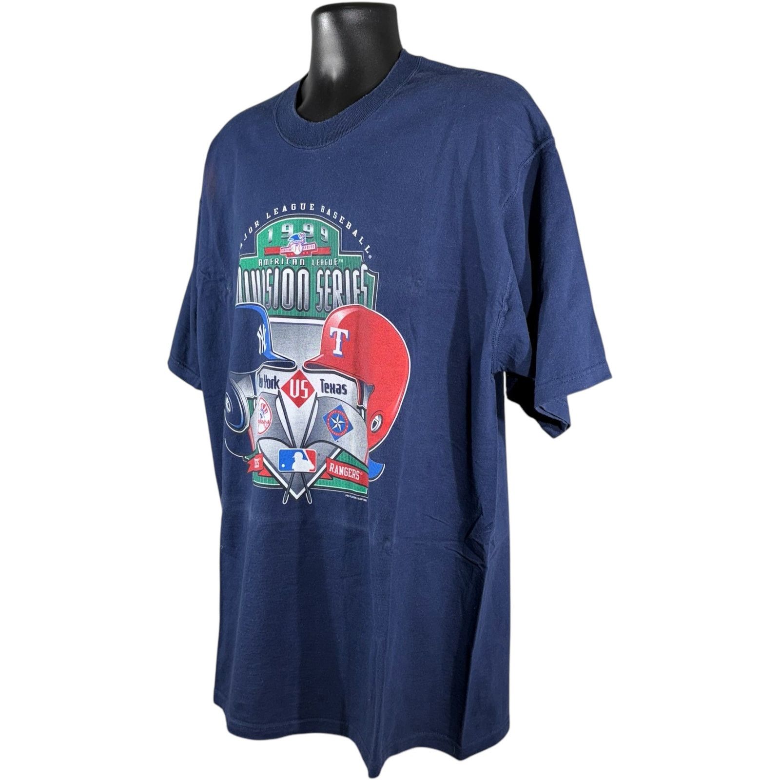 Pro Player VTG NY Yankees vs TX Rangers Division Series MLB Tee '99 XL Size US XL / EU 56 / 4 - 3 Thumbnail