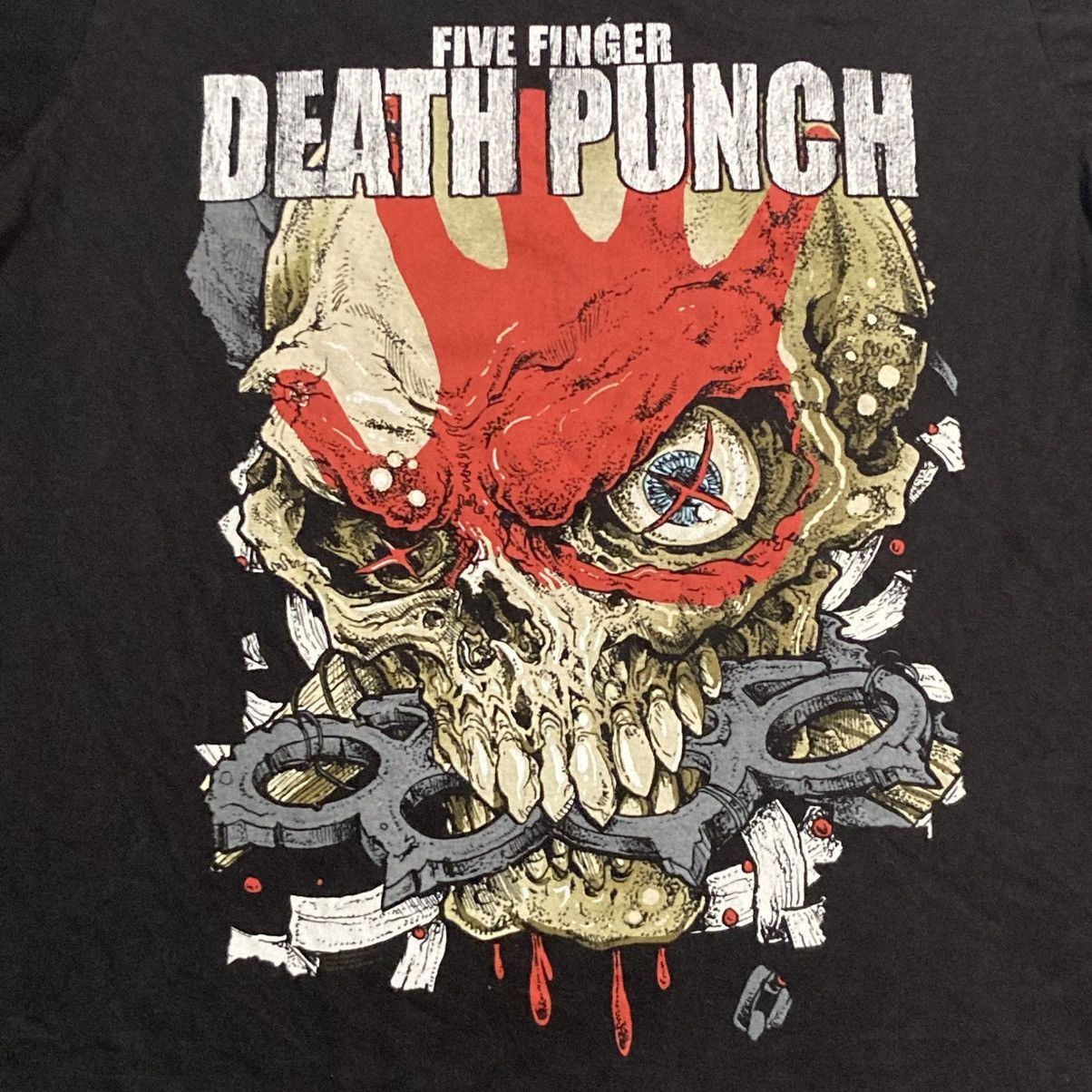 Designer × Hot Topic Hot Topic Five Finger Death Punch Skull T-Shirt Size US XXL / EU 58 / 5 - 5 Thumbnail