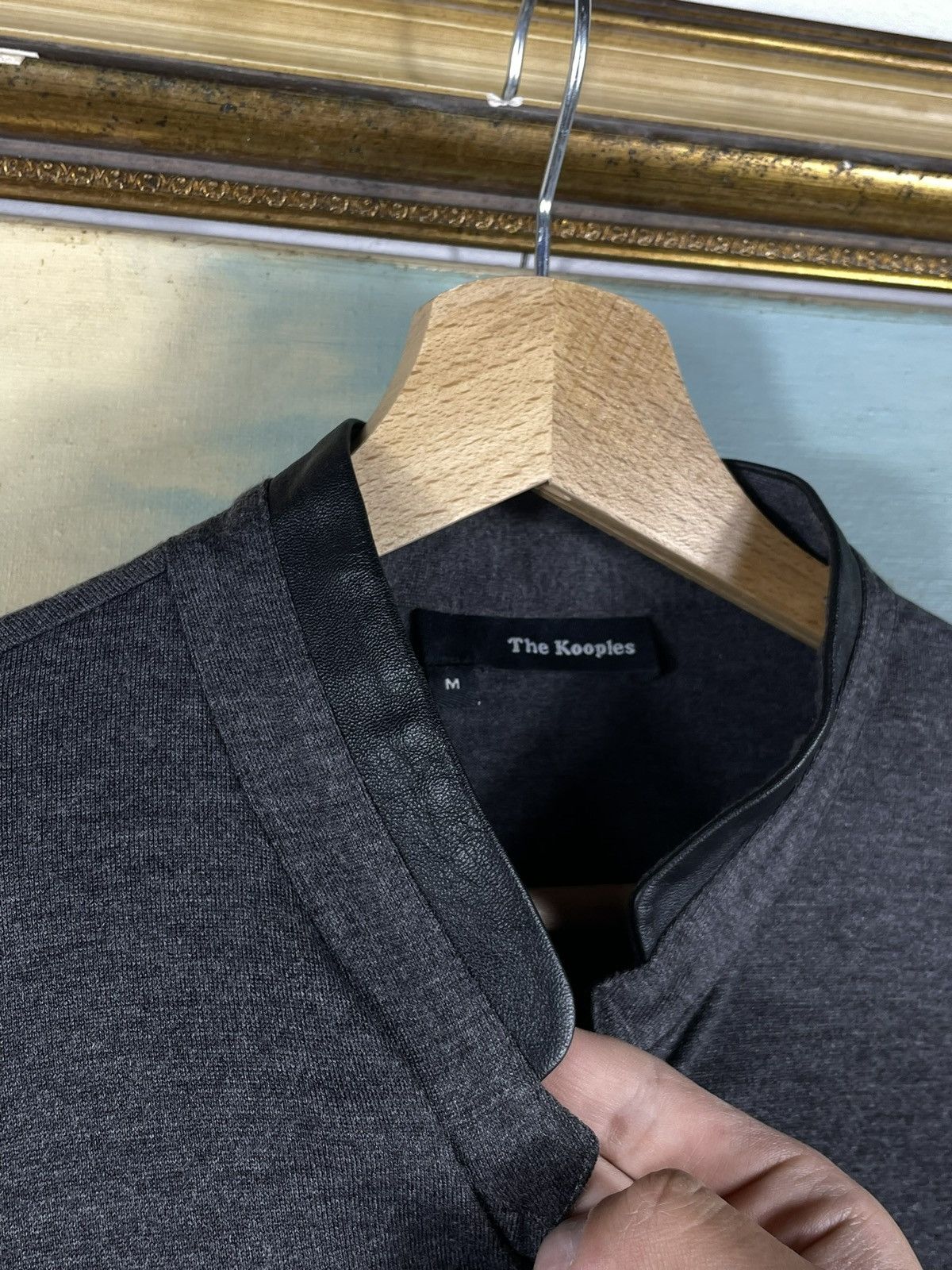 Designer × Japanese Brand × The Kooples Charcoal The Kooples Longsleeve Tee Button Ups Size US M / EU 48-50 / 2 - 6 Thumbnail