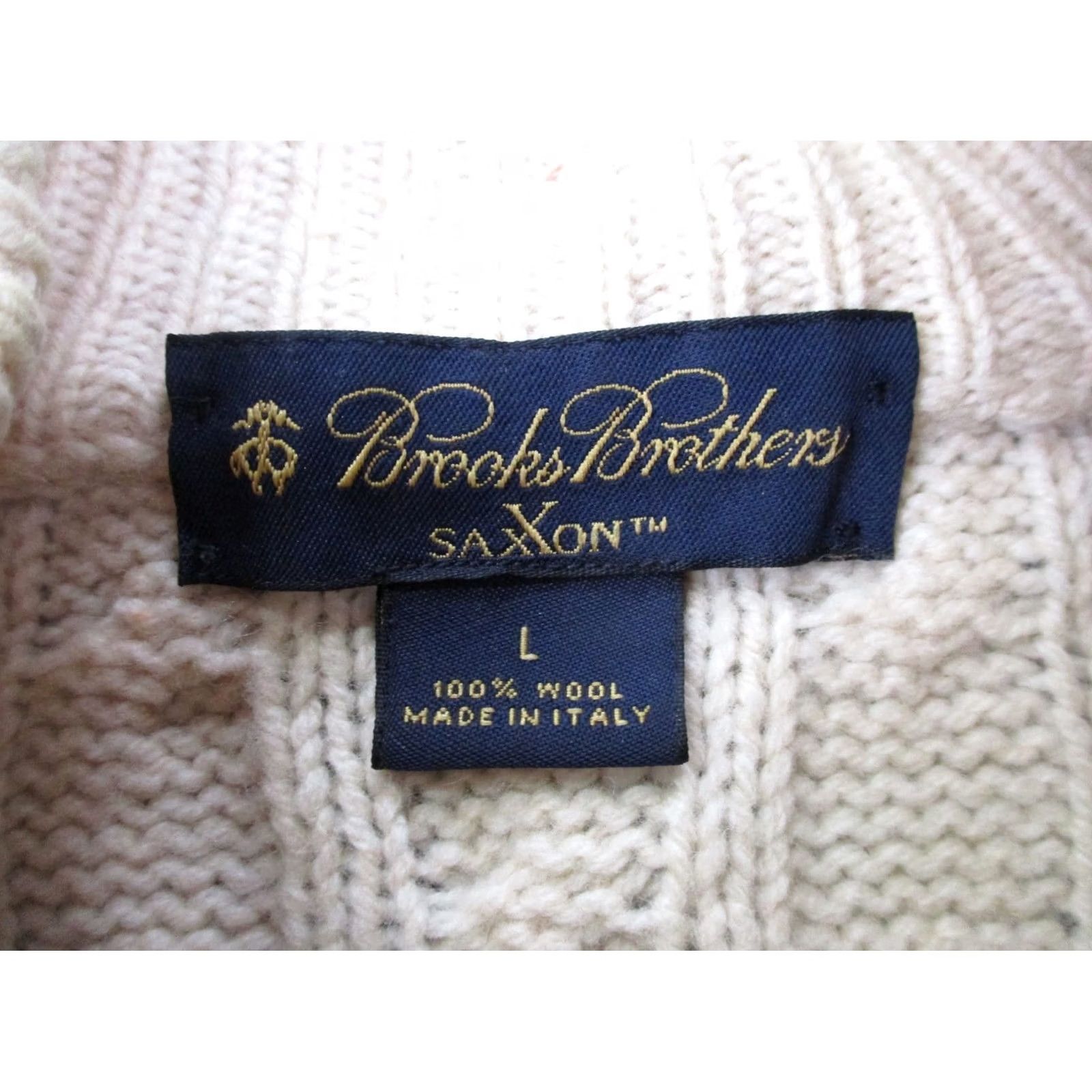 Brooks Brothers Brooks Brothers Sweater Women L Beige Wool Cable Knit Relaxed Fisherman Chunky Pullover Seasonal Outdoor 90s Mens Womens Boys Girls Size L / US 10 / IT 46 - 6 Thumbnail
