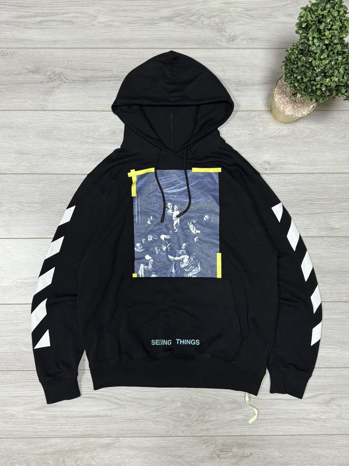 Off-White Off White Caravaggio hoodie oversize arrow tape seeing Size US L / EU 52-54 / 3 - 1 Thumbnail