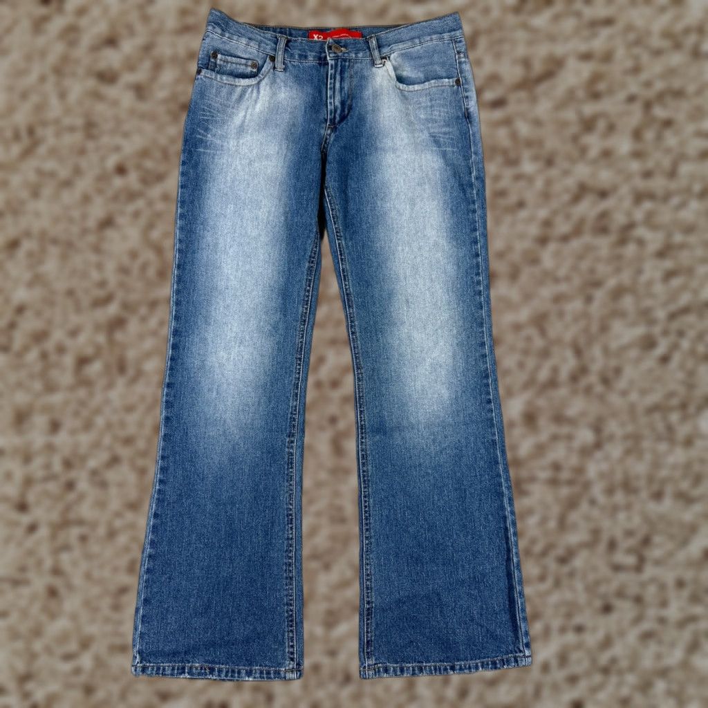 Express Express Jeans Womens 6 Blue Denim Flared Low Rise 5-Pocket Cotton Blend Stretch Jeans Size 28" / US 6 / IT 42 - 1 Thumbnail