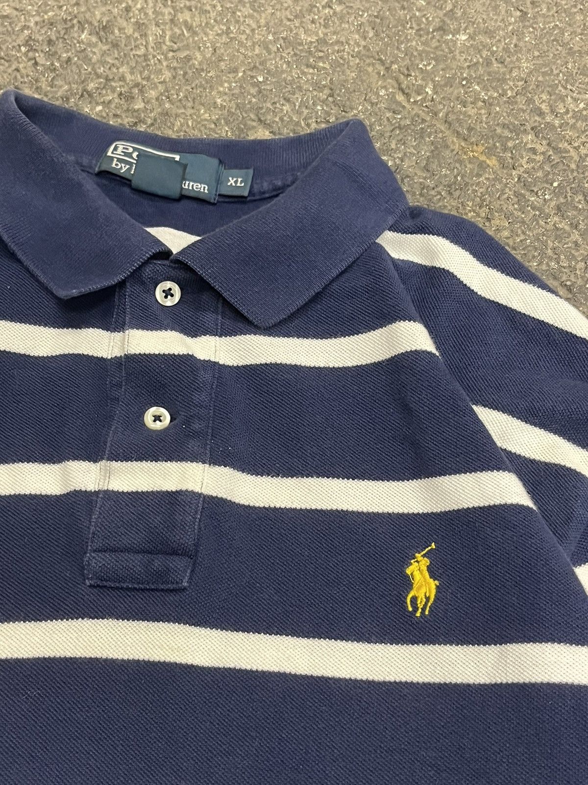 Polo Ralph Lauren × Vintage Polo Ralph Lauren vintage stripped polo shirt hype preppy Size US XL / EU 56 / 4 - 5 Thumbnail