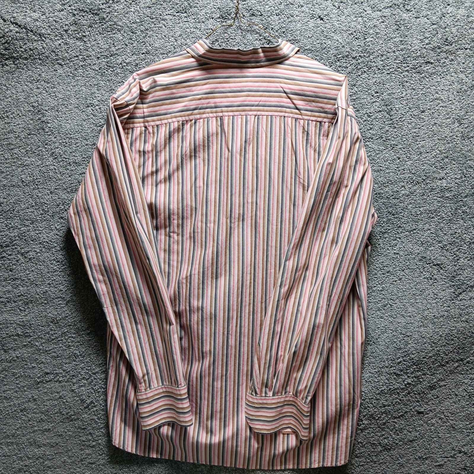 Austin Reed Austin Reed London Dress Shirt Size Large Red Blue Stripe Size US L / EU 52-54 / 3 - 3 Thumbnail