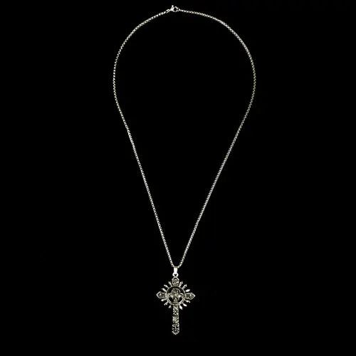 Jewelry Hirase x Endo Skull Cross Necklace Punk Chain Y2K Opium Size ONE SIZE - 3 Thumbnail