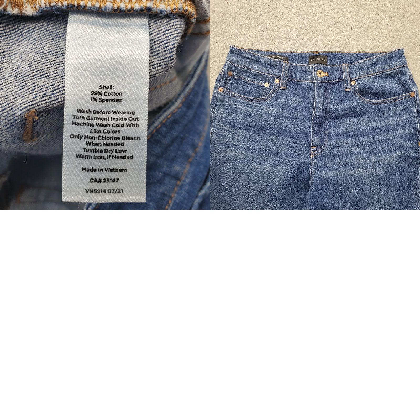 Talbots Talbots Modern Ankle Jeans Womens 6 Blue Denim Medium Wash Streetwear Grunge Jeans Women's 6 Blue Talbots Denim Size 28" / US 6 / IT 42 - 8 Thumbnail