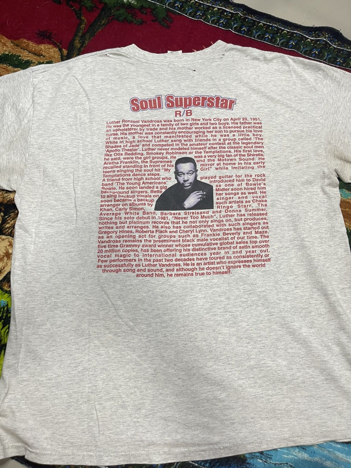 Band Tees × Vintage Rare Vintage Luther Vandross Tee - Soul Superstar! Size US XL / EU 56 / 4 - 7 Thumbnail