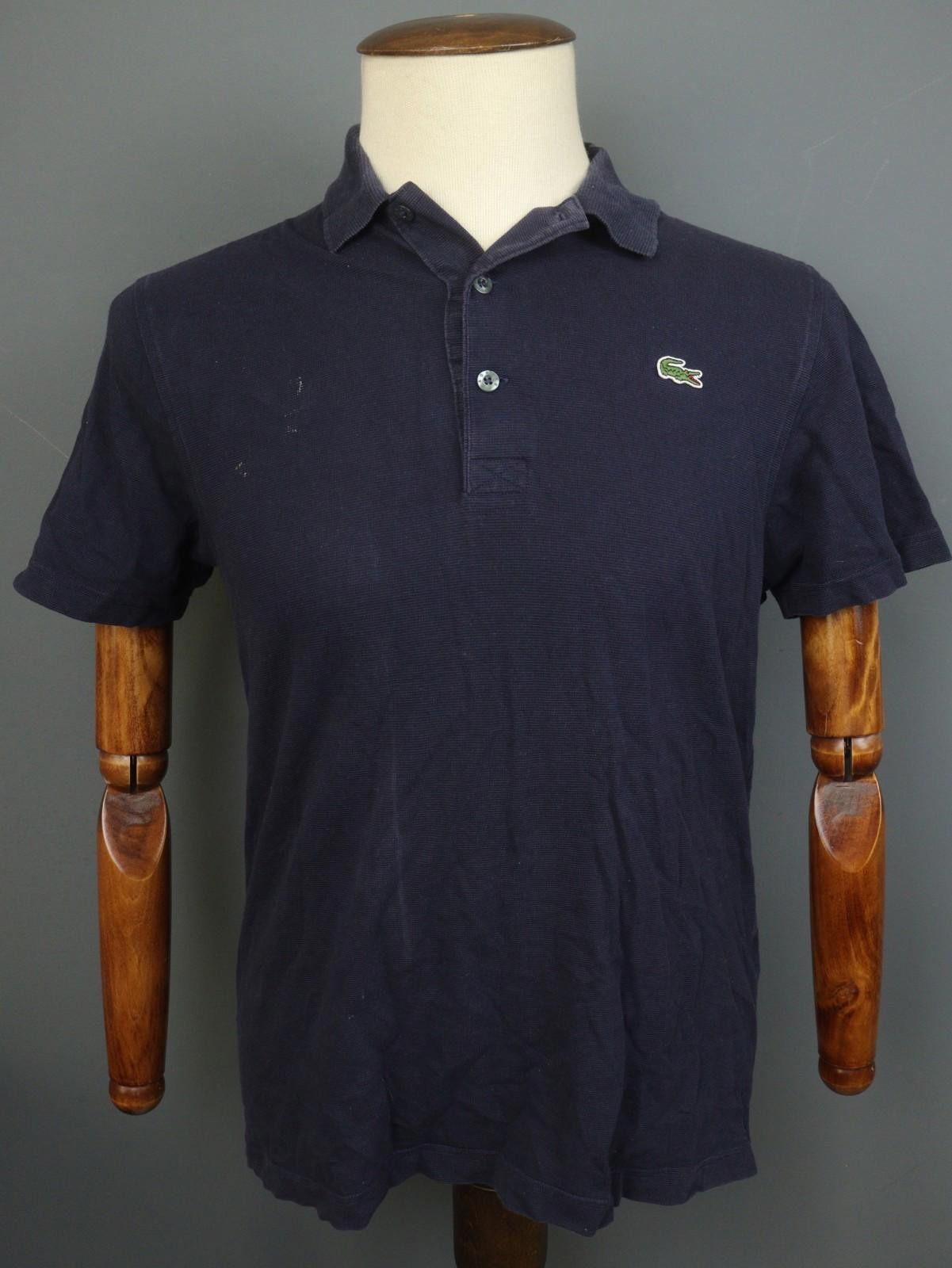 Lacoste Lacoste Navy Cotton Collar Popover Polo Shirt Size S/L Size US M / EU 48-50 / 2 - 1 Thumbnail