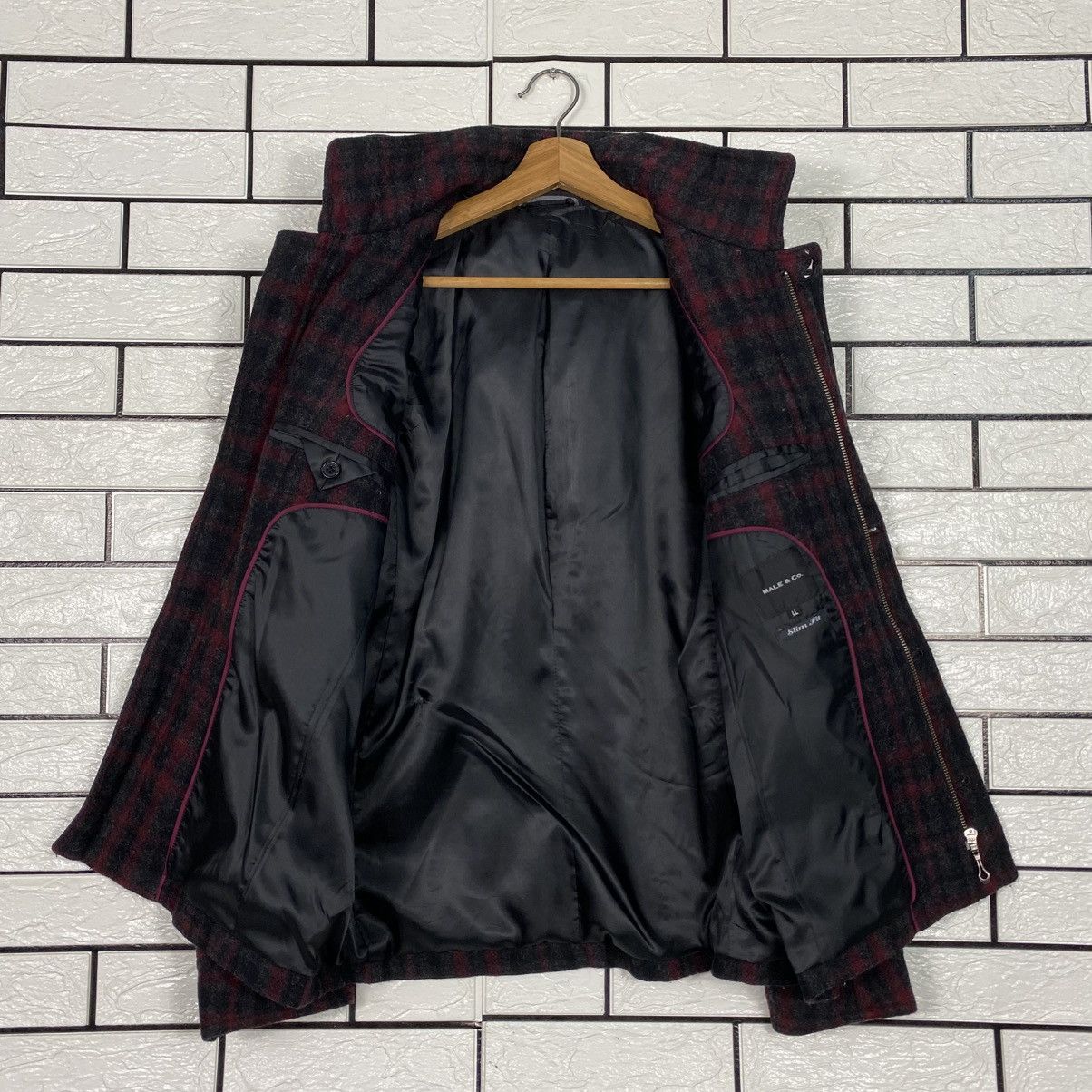 Japanese Brand 📌Vintage Wool Bomber Jacket Male & Co Tartan Issey Miyake Size US L / EU 52-54 / 3 - 15 Thumbnail