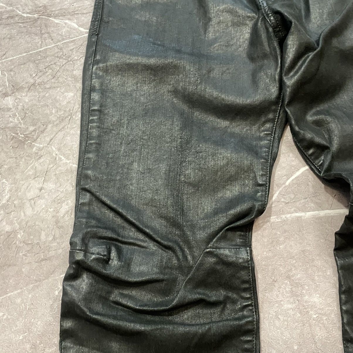 Diesel RARE ! VINTAGE DIESEL LEATHER PANTS LOGO 00s Size US 31 - 11 Thumbnail