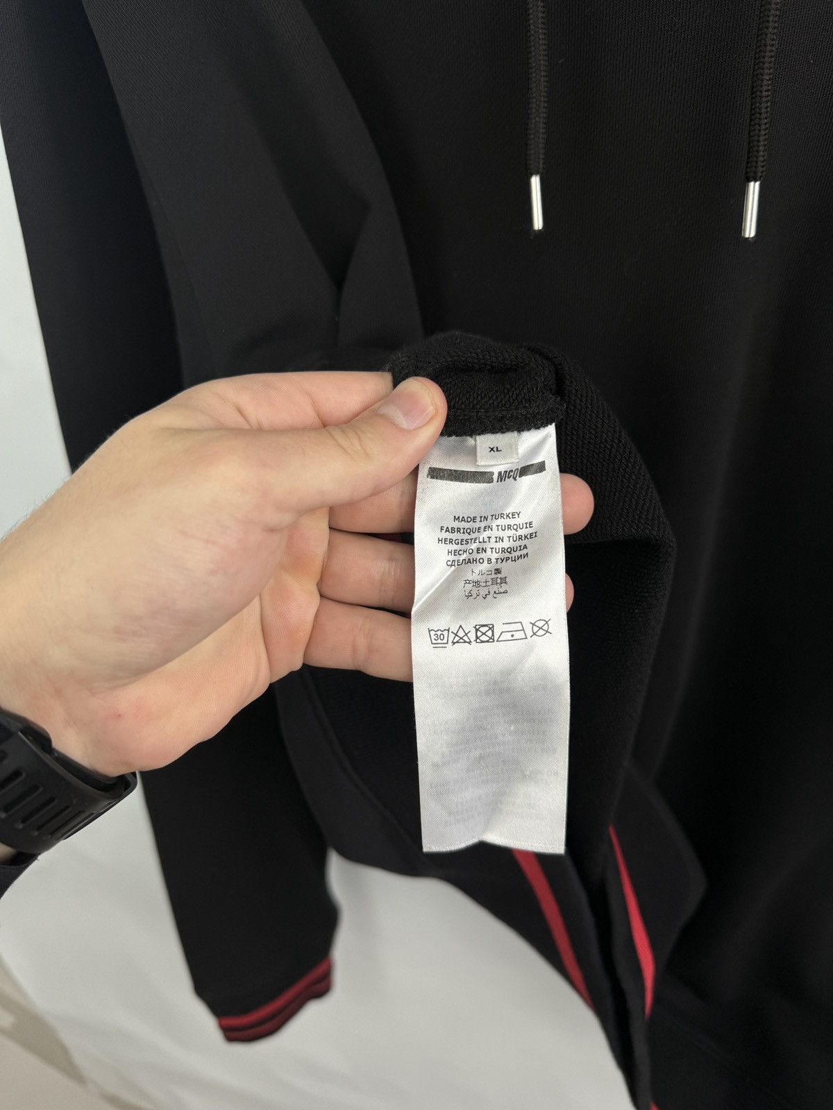 Alexander McQueen 🇮🇹 Y2K Alexander McQueen MCQ Black Hoodie Rare Retro Size US XL / EU 56 / 4 - 13 Thumbnail