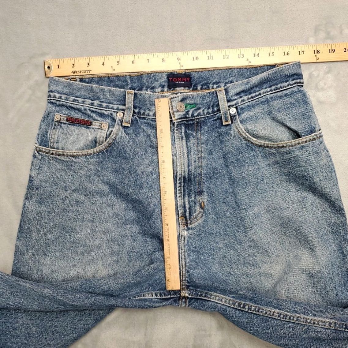 Tommy Hilfiger Vintage Tommy Hilfiger Jeans Mens 34x32 Faded Blue Denim Relaxed Loose Retro Y2K Jeans Mens 34 Blue 90s USAAmerican Mens Jeans Size US 34 / EU 50 - 7 Thumbnail