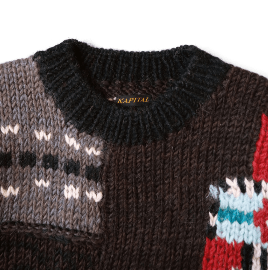 Kapital Hand Knit Santo Domingo Couchin Crew Sweater Size US L / EU 52-54 / 3 - 5 Thumbnail