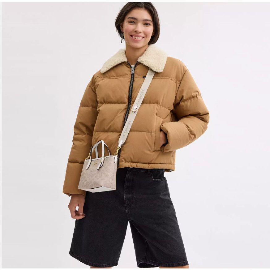 Coach Coach City Mini Tote Bag In Signature Canvas IN Sand CW032 Size ONE SIZE - 7 Thumbnail
