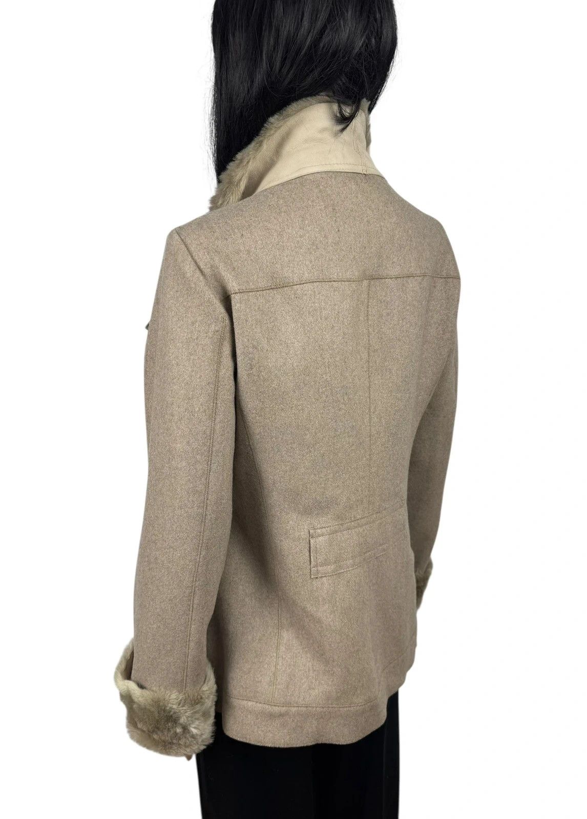 Trussardi Trussardi Genuine Leather Wool Jacket Shearling size 46 Size L / US 10 / IT 46 - 9 Thumbnail