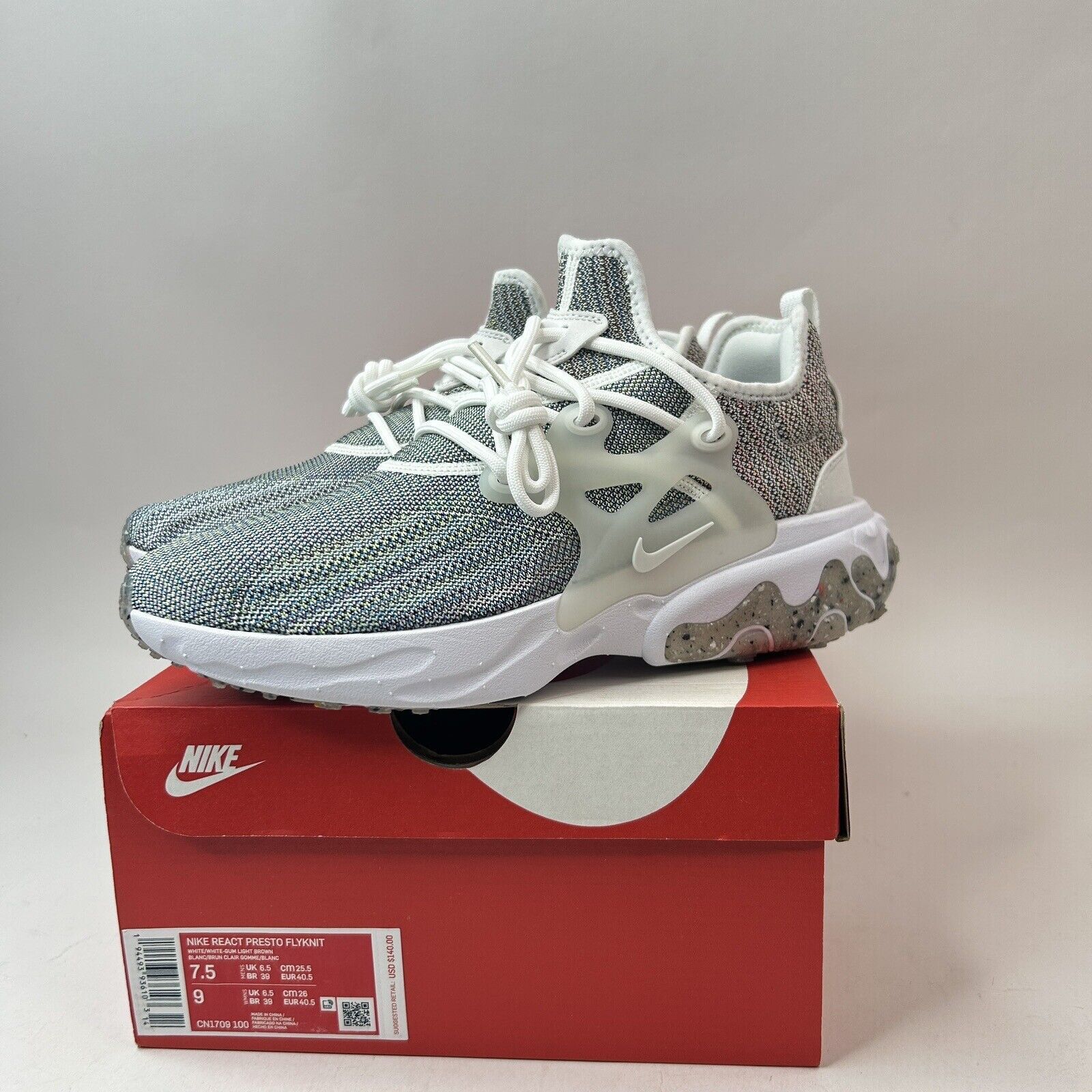 Nike Nike React Presto Flyknit “Recycled Canvas Pack” 2023 Size US 7.5 / EU 40-41 - 3 Thumbnail