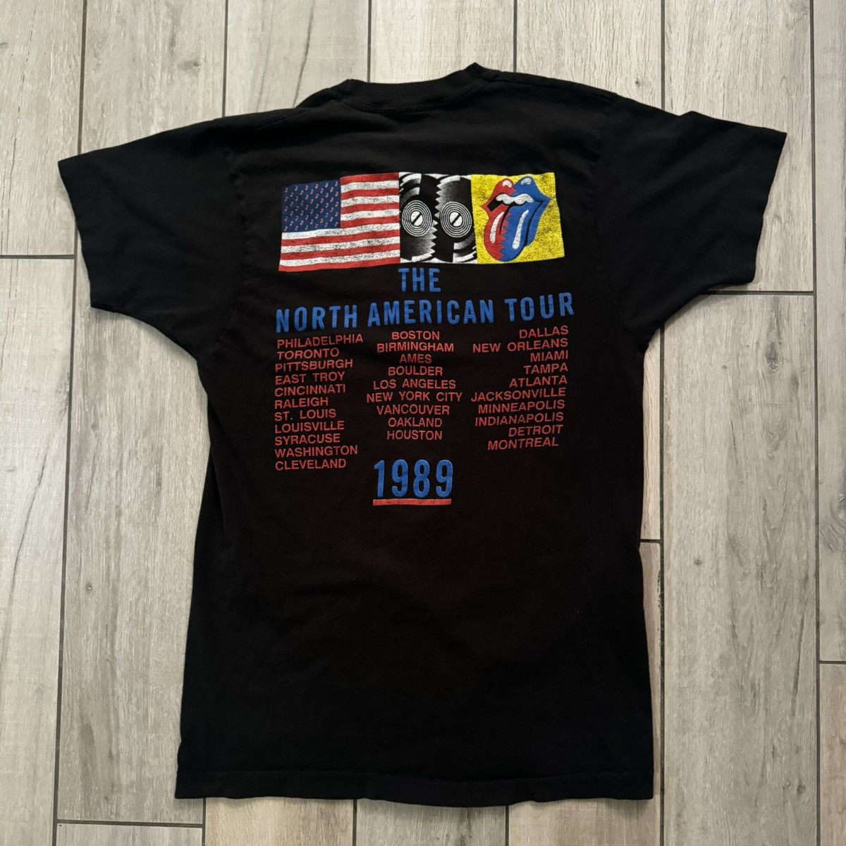 Band Tees × Nike × Stussy Crazy Vintage 1989 Distressed Rolling Stones Band Tour Tee Size M / US 6-8 / IT 42-44 - 2 Thumbnail