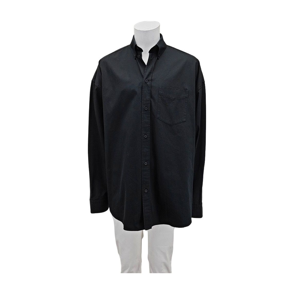 Balenciaga Balenciaga Black Cotton Long Sleeve Shirt Size 2 Size US M / EU 48-50 / 2 - 1 Thumbnail