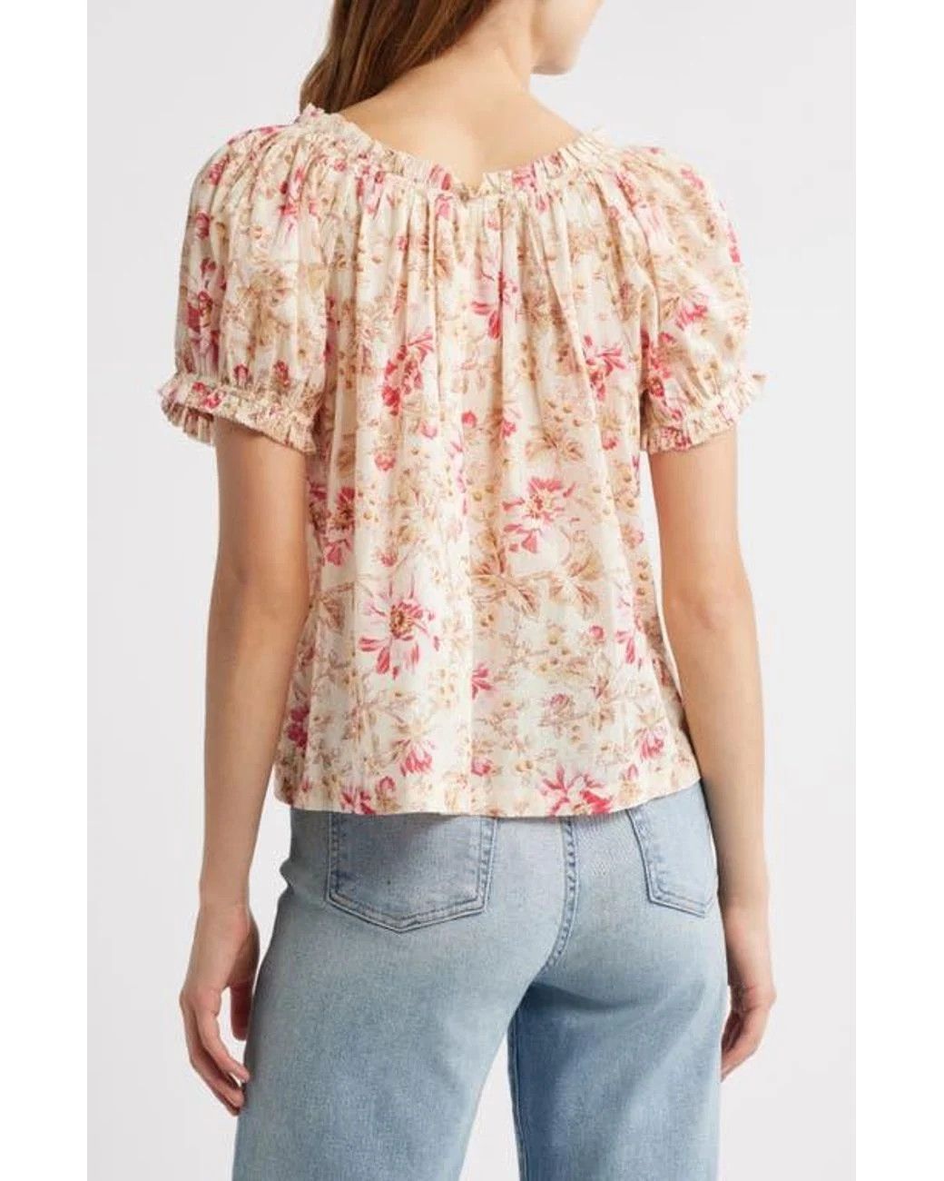 DOEN DOEN Frederica Floral Pleated Organic Cotton Top M Size M / US 6-8 / IT 42-44 - 2 Thumbnail