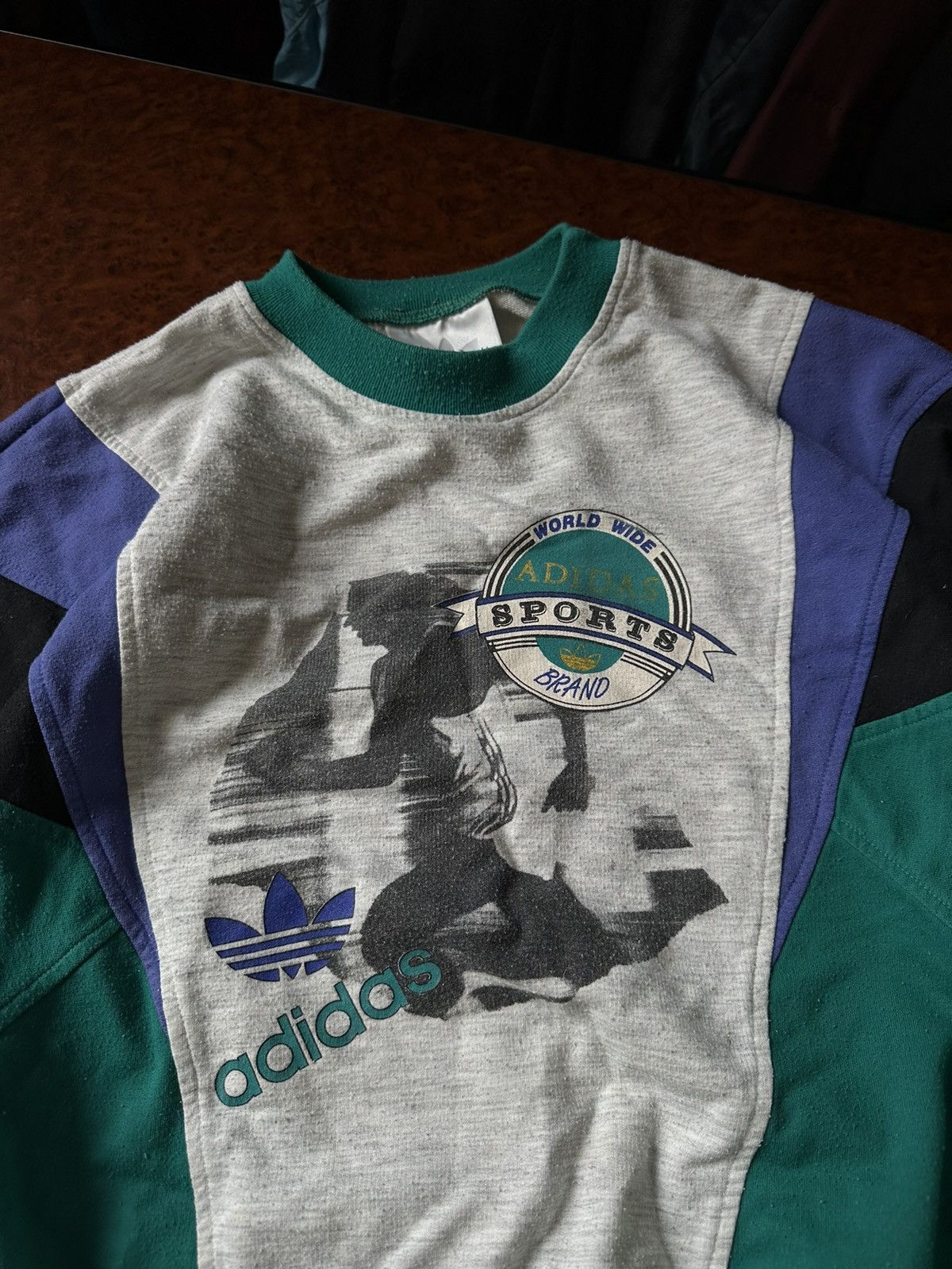 Adidas × Vintage 90s BOXY SWEATSHIRT ADIDAS BAGGY RUN TOUR OLYMPIC Size US L / EU 52-54 / 3 - 3 Thumbnail