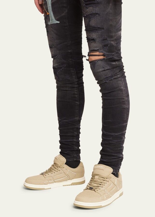 Amiri o1w1db11224 Low Top Sneakers in Khaki Size US 12 / EU 45 - 2 Thumbnail