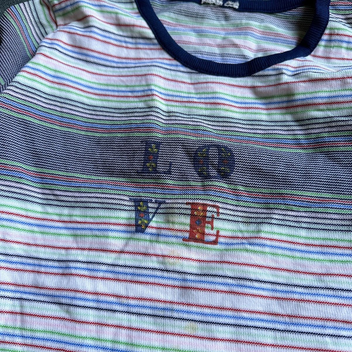 Other × Vintage Perfect Vintage 60s 70s Striped Love Baby Tee Youth Shirt Size XXS / US 00 / IT 34 - 5 Thumbnail