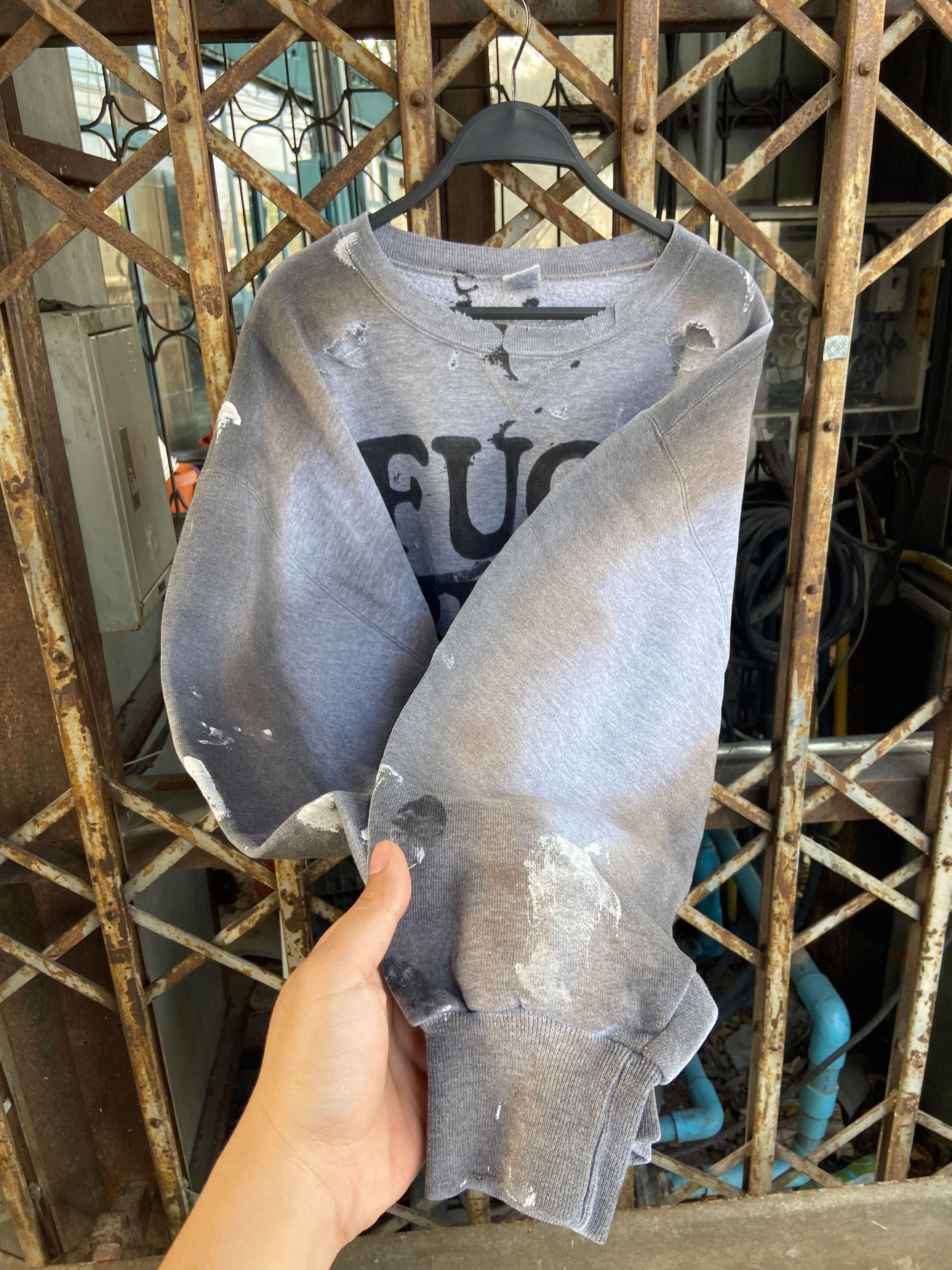 Russell Athletic 90s FUCK NEBRASKA THRASHED Russell Sweatshirt Size US XL / EU 56 / 4 - 11 Thumbnail