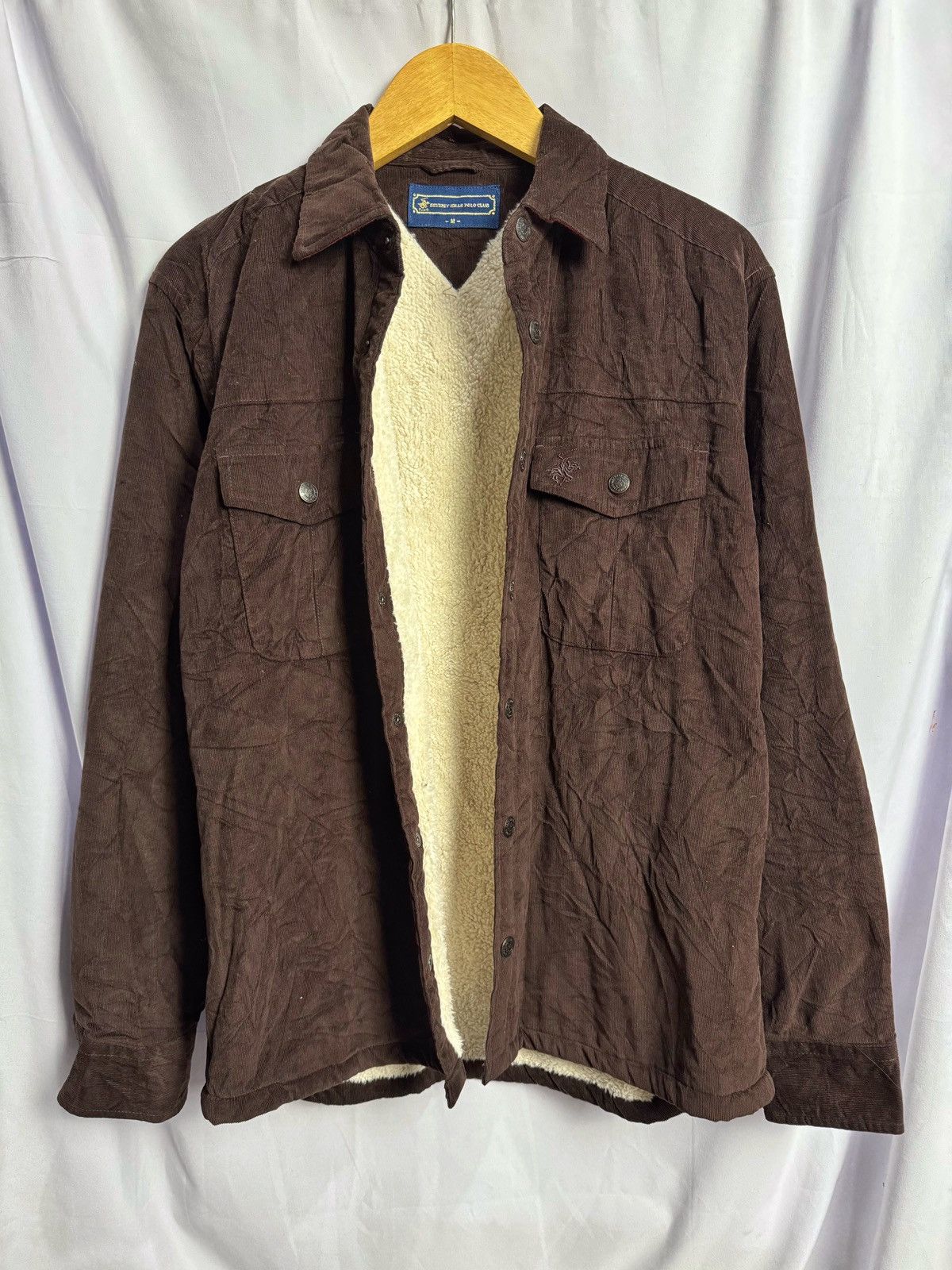 Beverly Hills Polo Club × Polo Ralph Lauren × RRL Ralph Lauren Polo Shirt Corduroy Sherpa For Winter Size US M / EU 48-50 / 2 - 1 Thumbnail