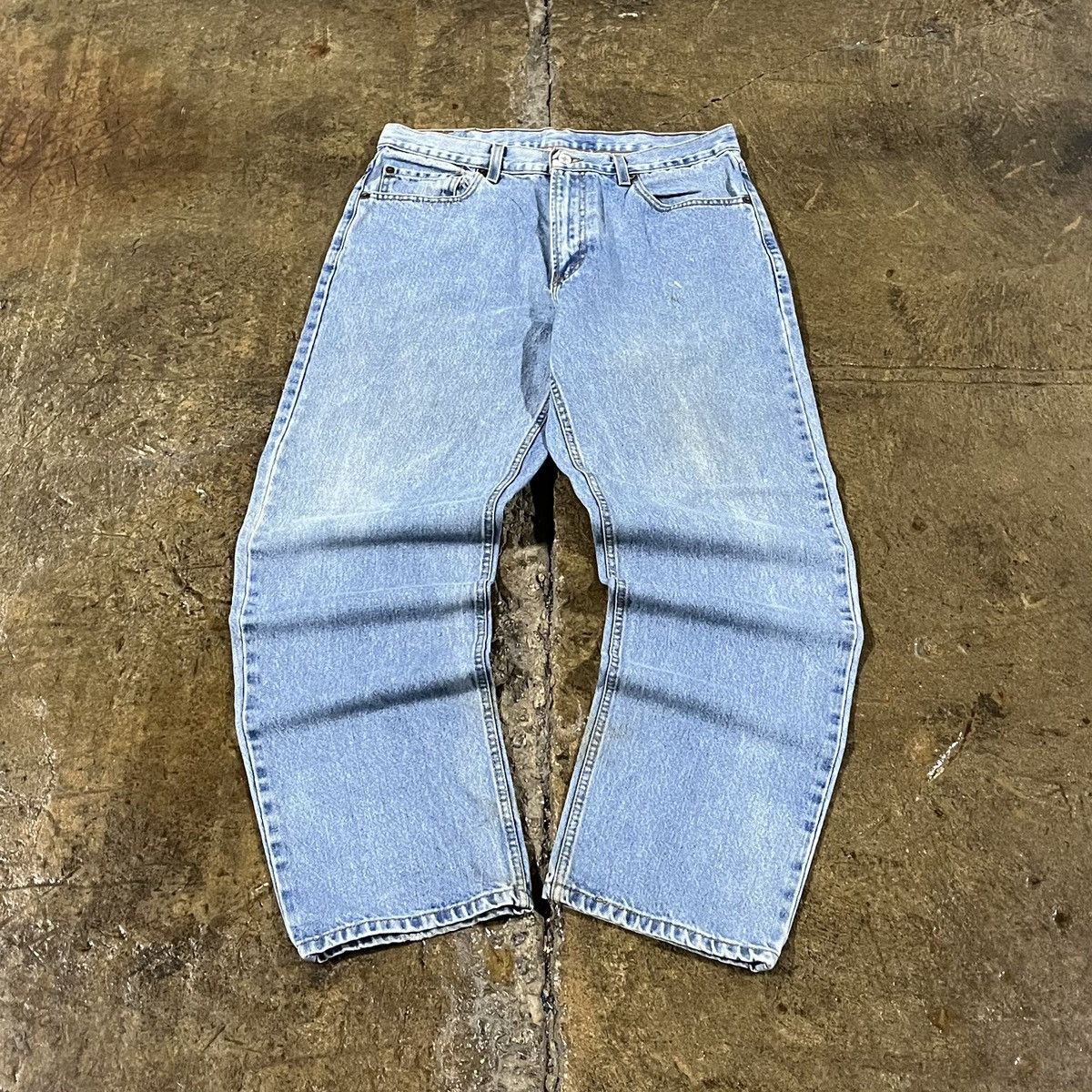 Levi's × Vintage Crazy Vintage Levi's 550 Jeans Faded Y2K Light Wash Skater Size US 34 / EU 50 - 2 Thumbnail