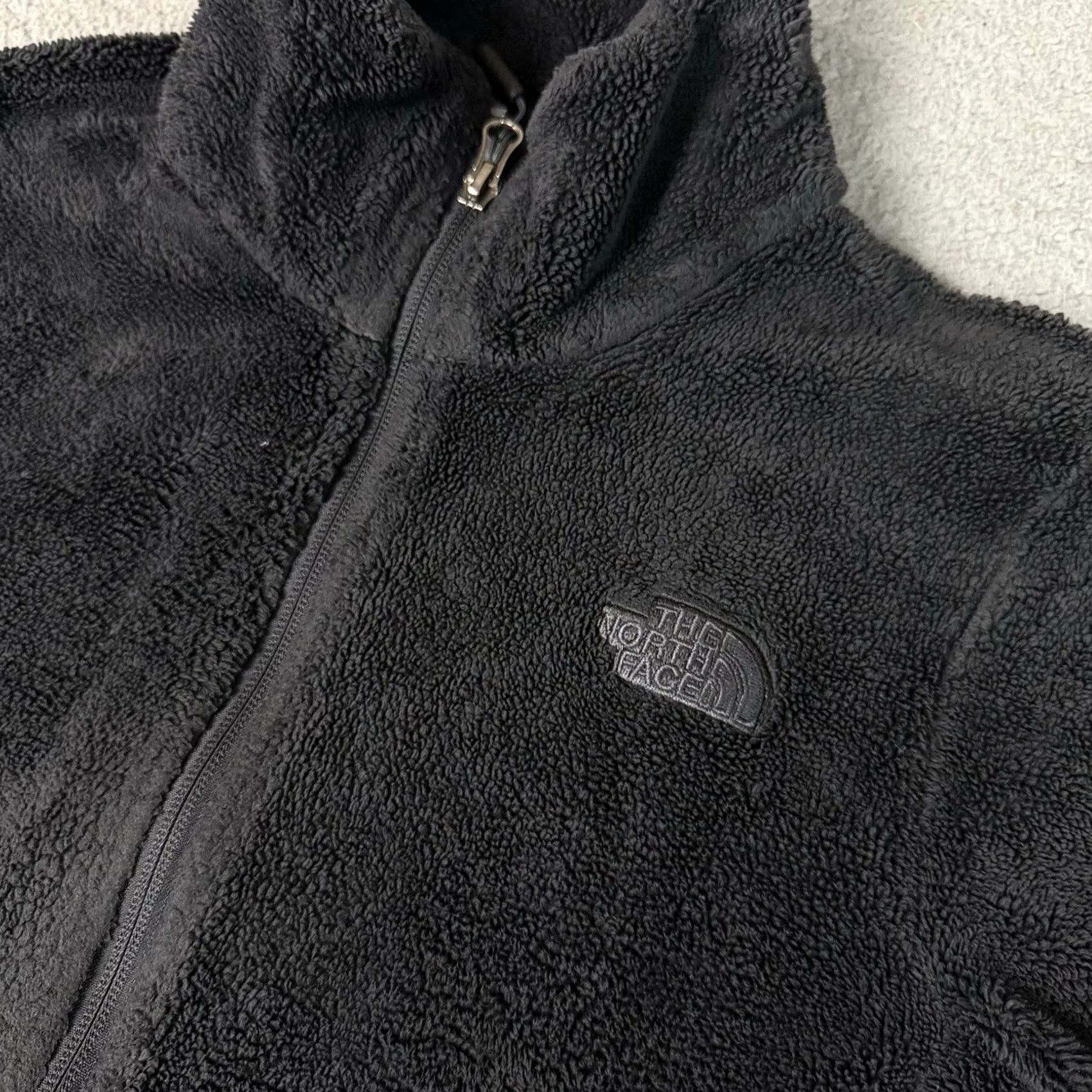 The North Face VINTAGE The North Face Jacket Womens S Black Fuzzy Long Sleeve Full Zip Casual Top S Mens Women Girls Size S / US 4 / IT 40 - 3 Thumbnail