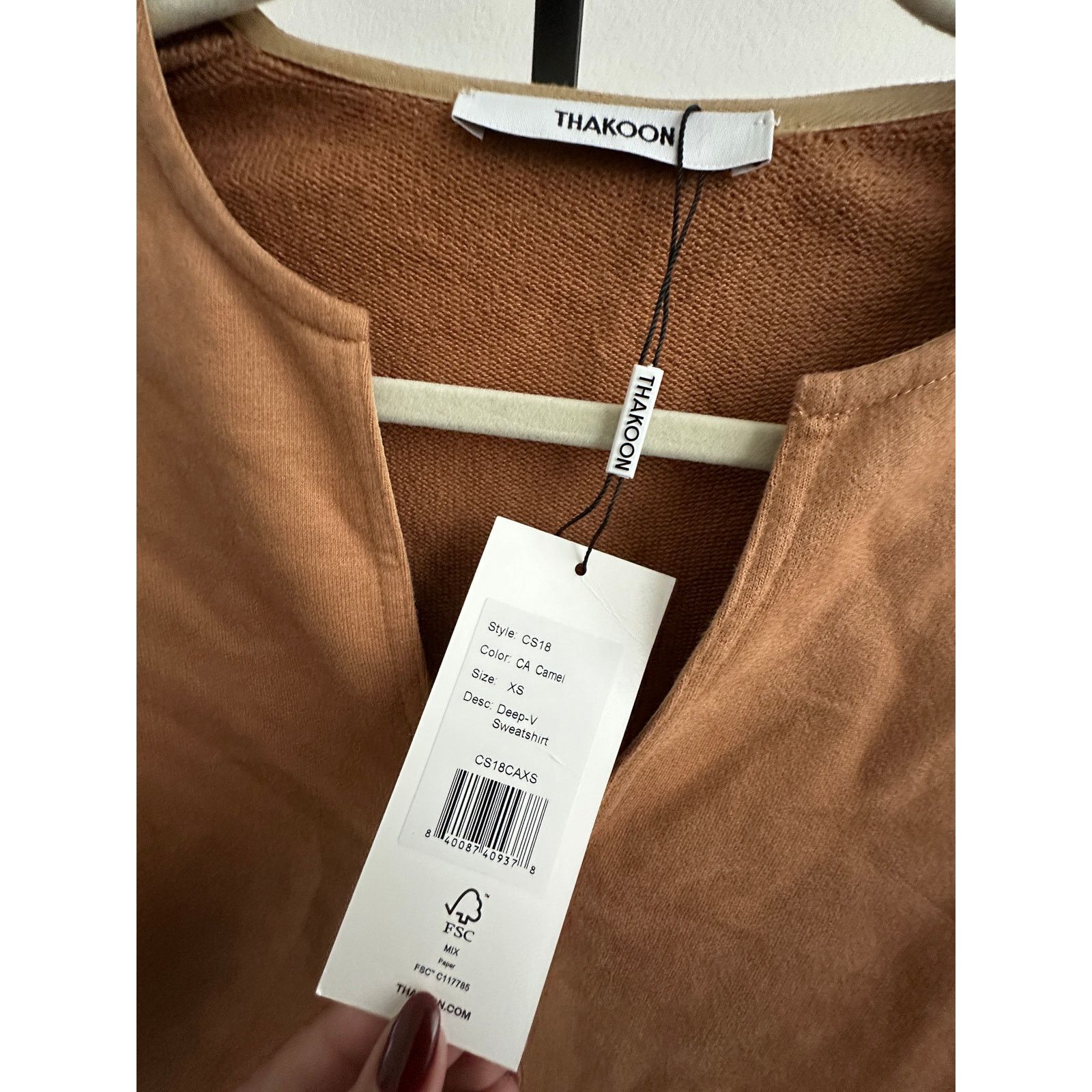 THAKOON Thakoon | Deep V Sweatshirt Size XS / US 0-2 / IT 36-38 - 4 Thumbnail