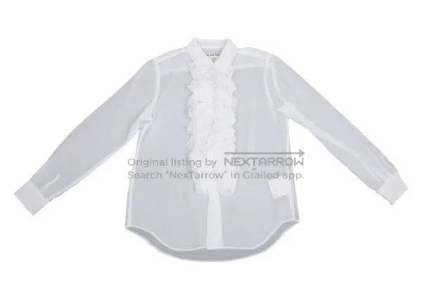 Comme des Garcons Comme des Garcons White Retro Folded Flower Shirt Size S / US 4 / IT 40 - 2 Thumbnail