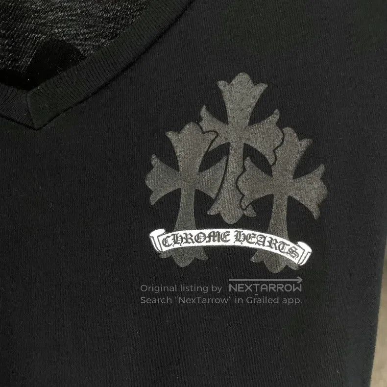 Chrome Hearts CHROME HEARTS Size S Black full printed cross stripes three Size US S / EU 44-46 / 1 - 3 Thumbnail