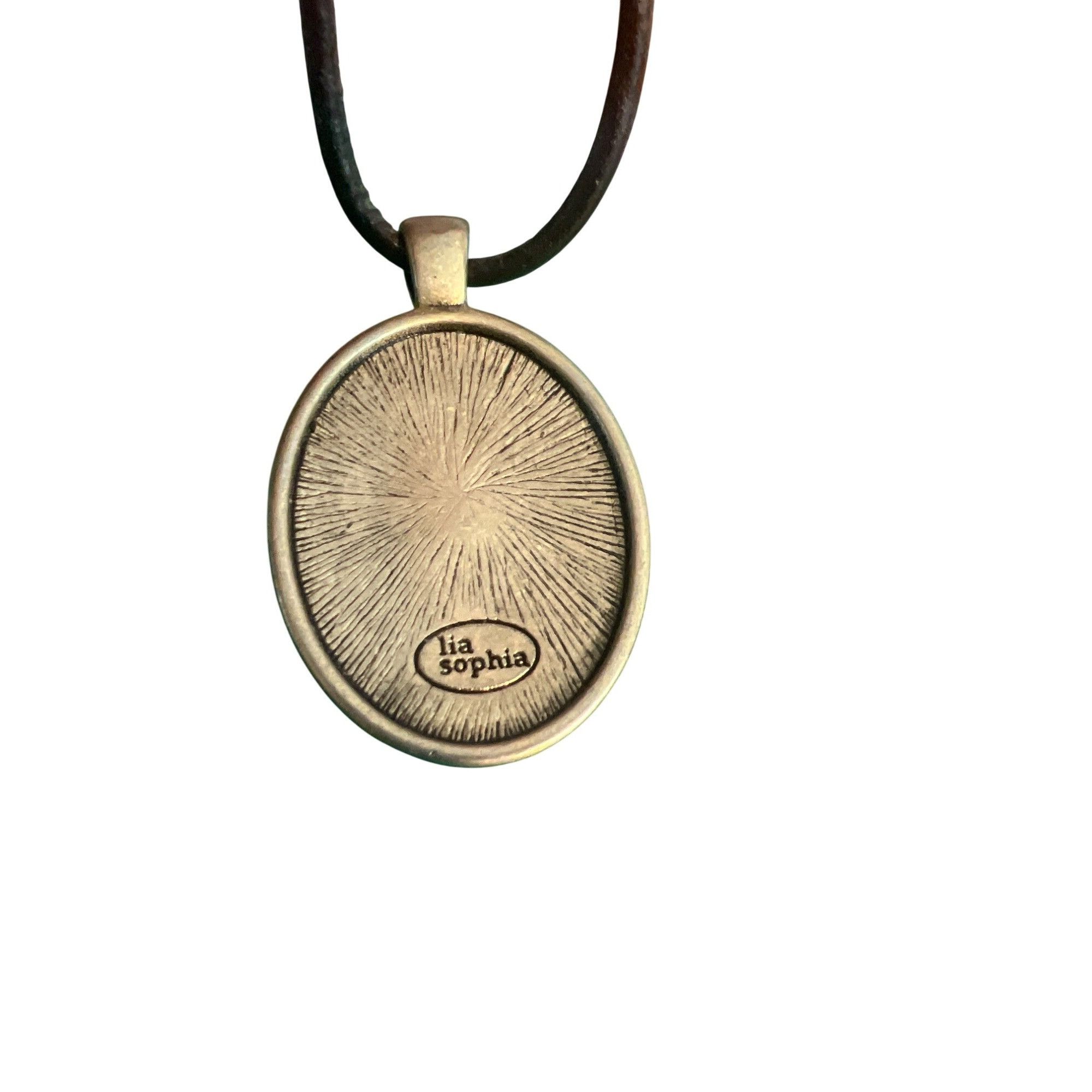 Other Lia Sophia Realm Brown Enamel Glass Bead Oval Pendant Neckla Size ONE SIZE - 5 Thumbnail
