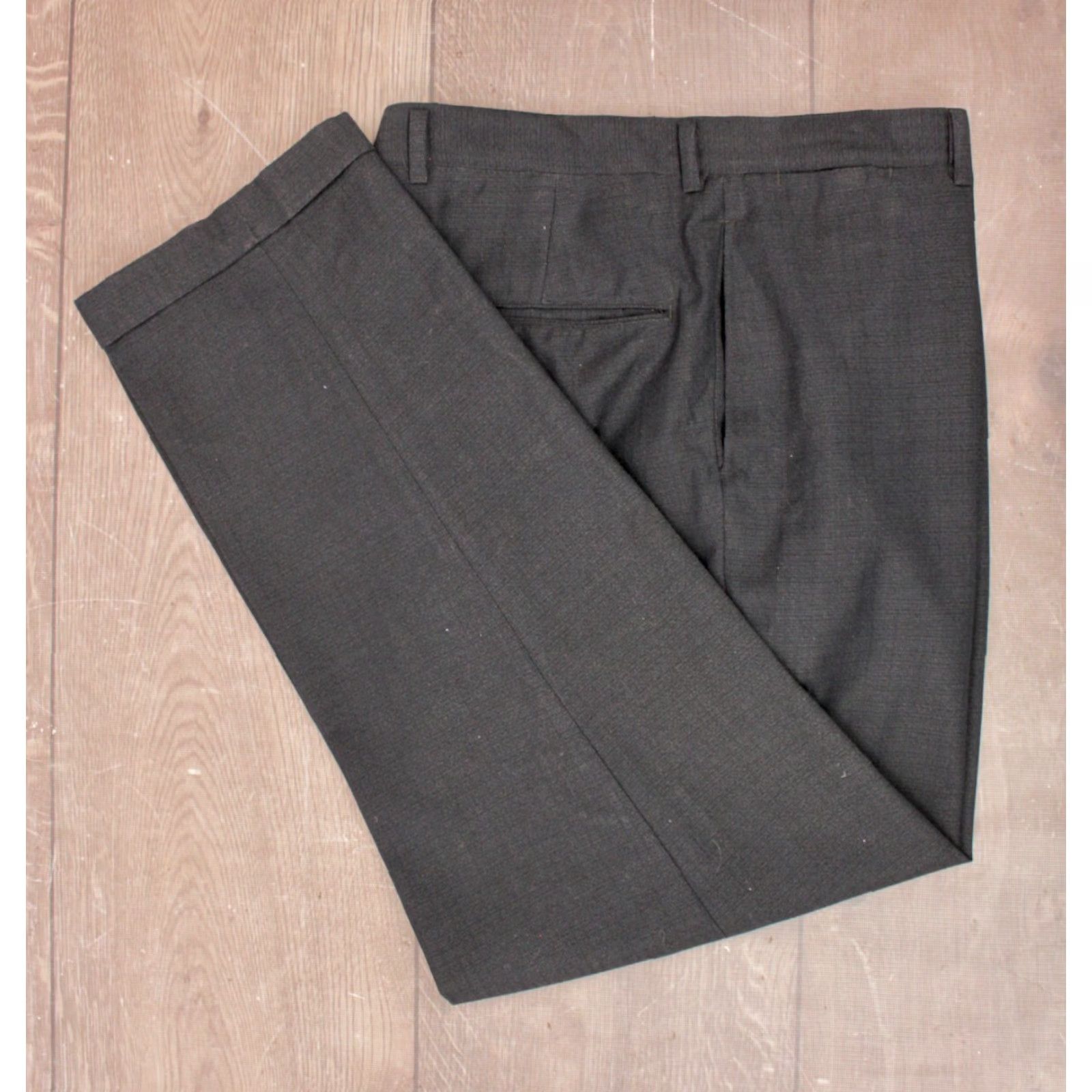 Vintage VINTAGE Mens VTG 50s 2 PC Navy Blue / Grey 3 Button Suit Sz M 1950s Drop Loop Pants Size 40R - 6 Thumbnail