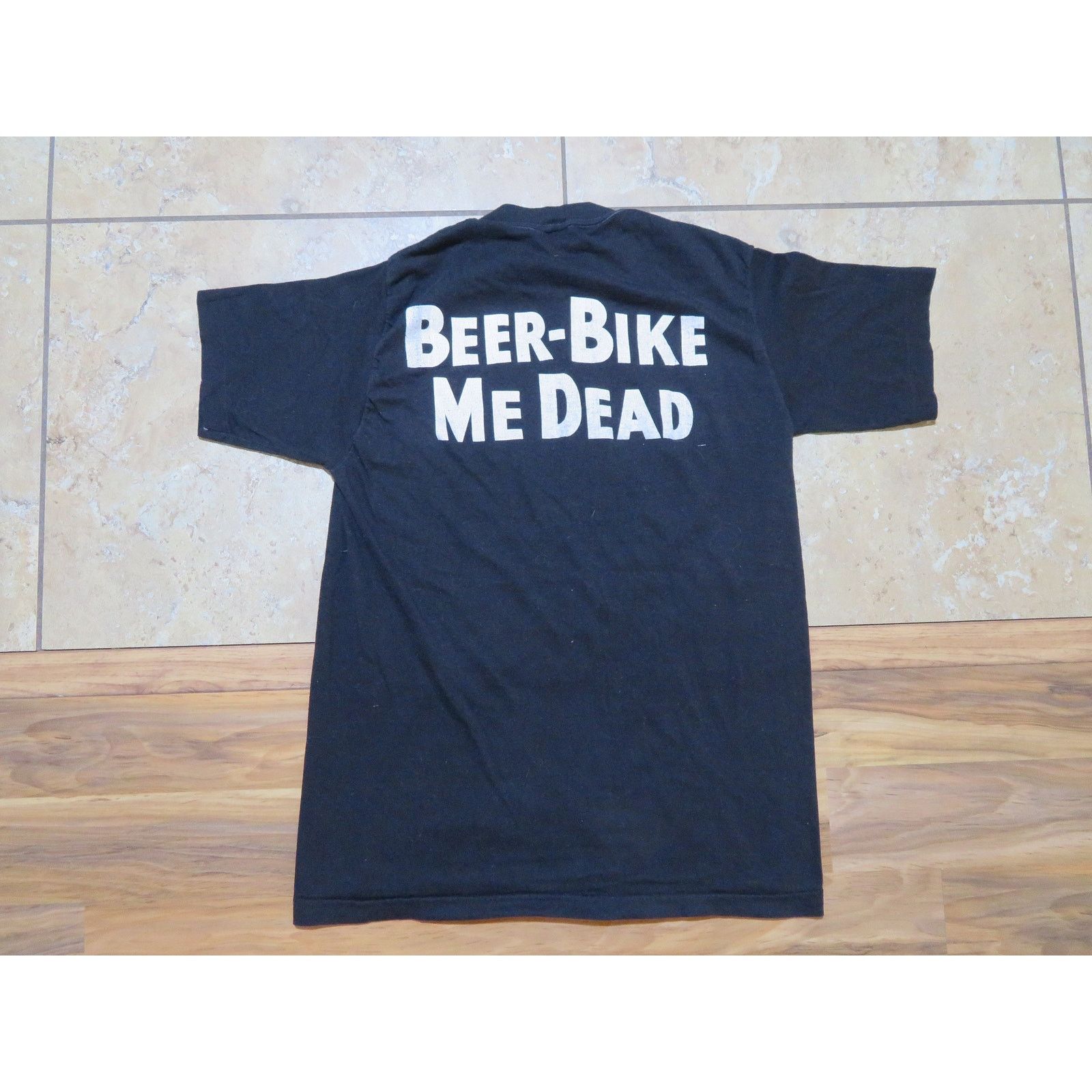 Other 80s Coors Brown Beer Bike T-Shirt Double-Sided Black Sz M Size US M / EU 48-50 / 2 - 3 Thumbnail