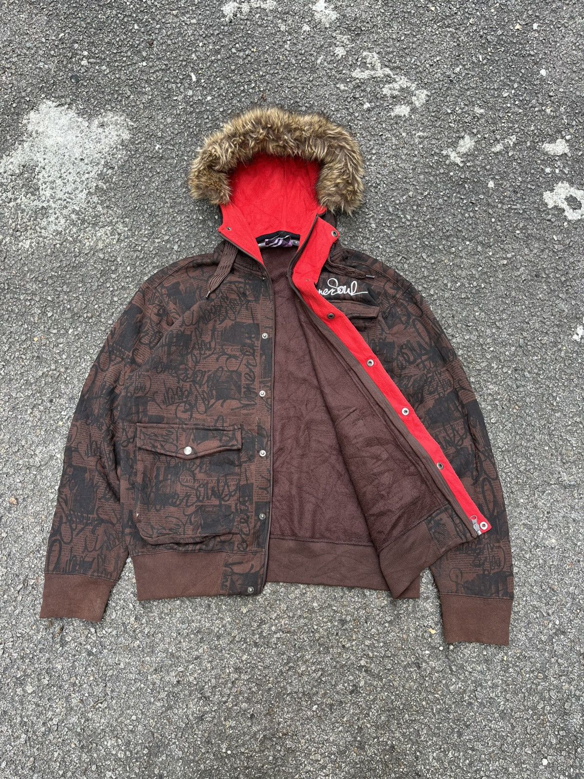 GOSTAR DE FUGA Poem Fur Hoodie B One Soul Jacket Lgb Cyber Grunge Punk Size US L / EU 52-54 / 3 - 2 Thumbnail