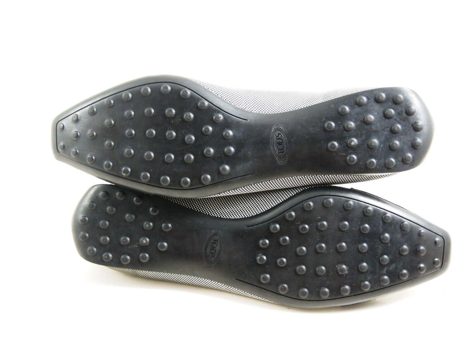 Tod's Tod's Moccasin Flats Black Suede Gray Canvas EU 38 US 8 Size US 8 / IT 38 - 6 Thumbnail