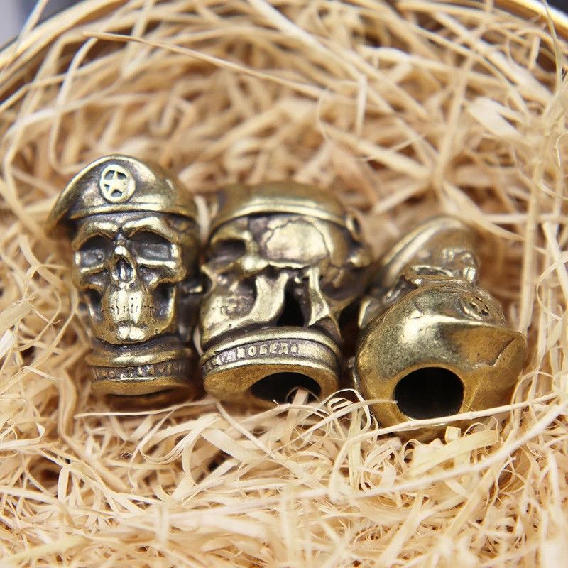 Handmade 3Pcs Skull Soldier Knife Beads Paracord Bead Zipper Umbrella Size ONE SIZE - 2 Thumbnail