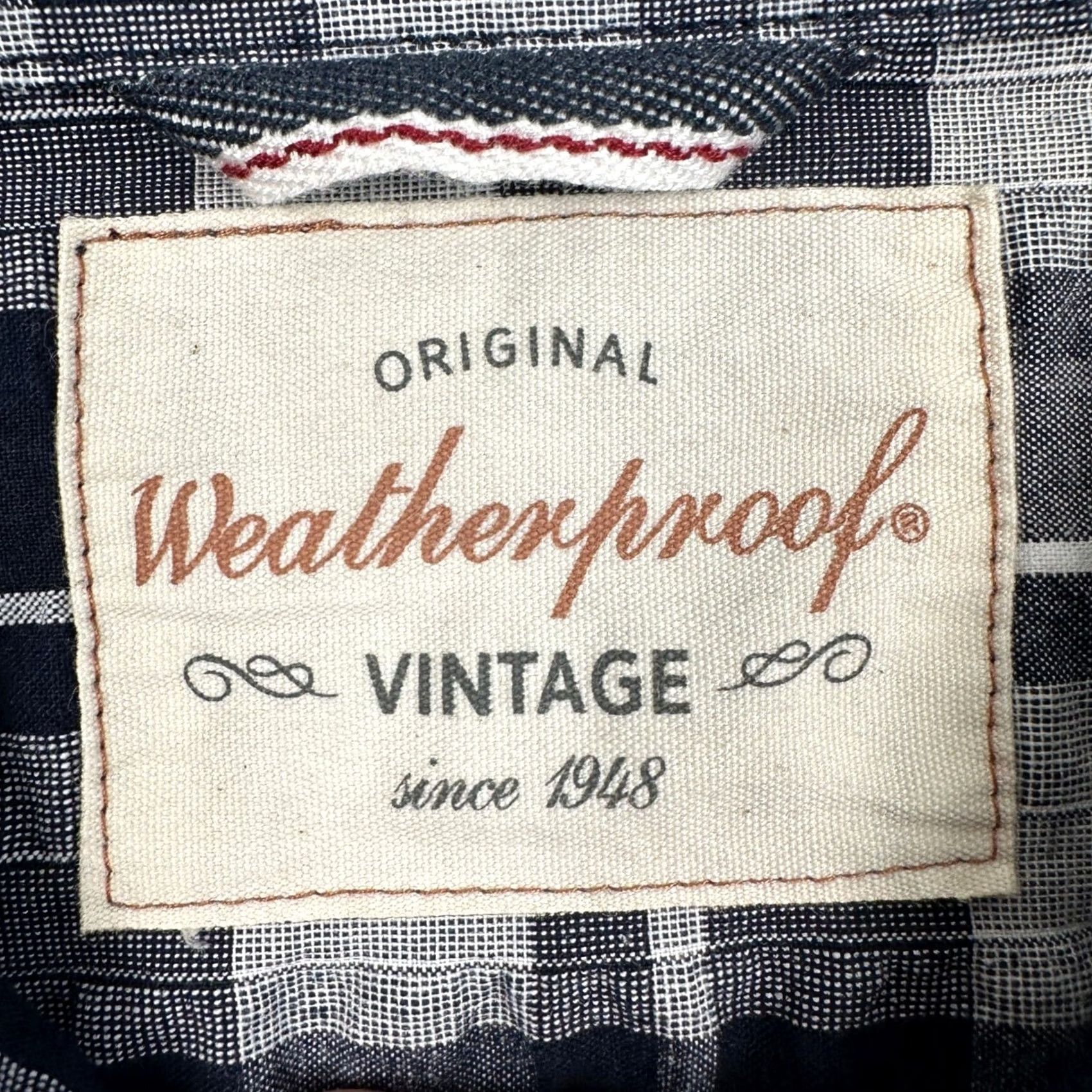 Weatherproof VINTAGE Weatherproof Plaid Shirt Mens Large Navy White Button-Down Collared Pocket Short Sleeve Casual Workwear Size US L / EU 52-54 / 3 - 4 Thumbnail