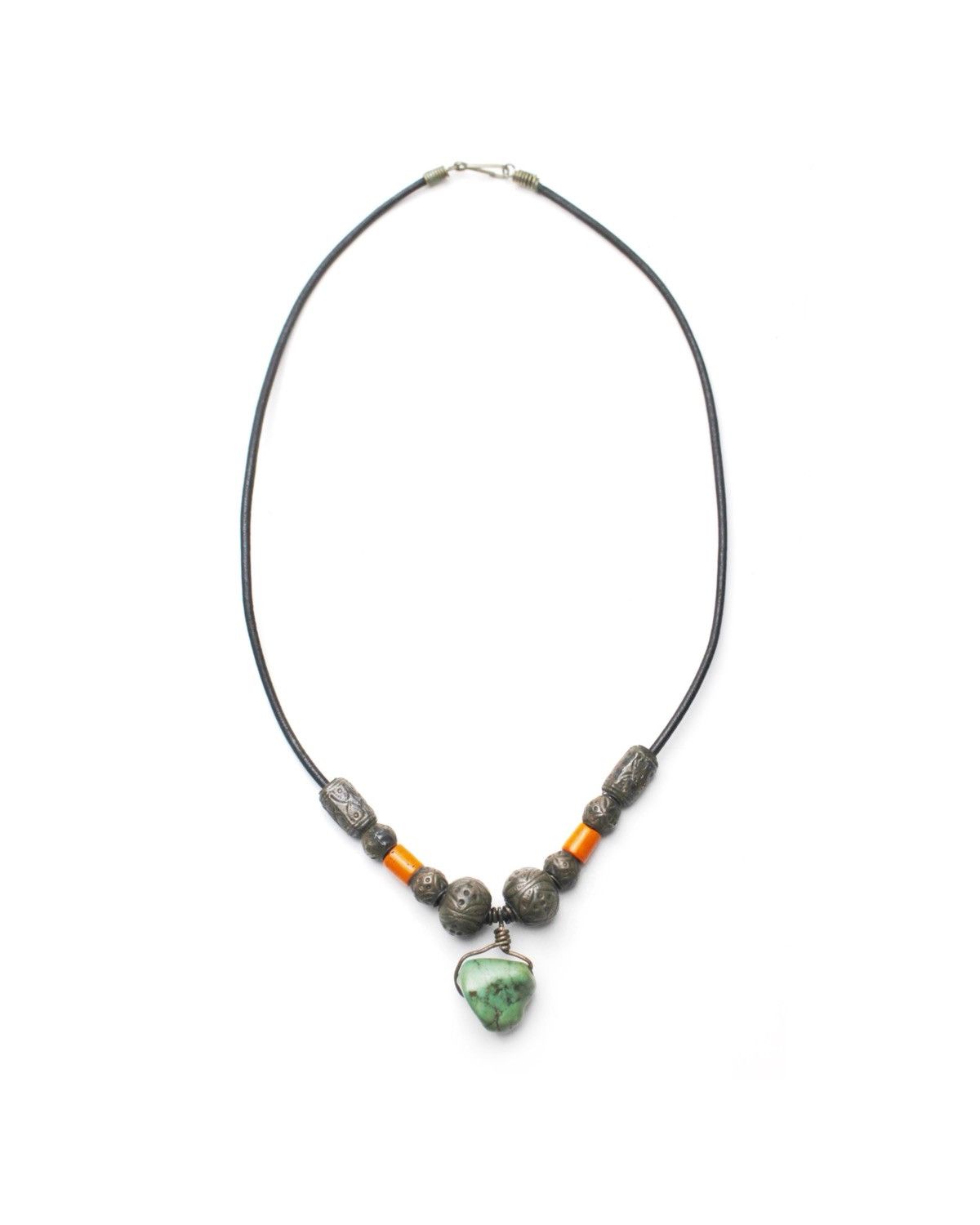 Vintage 2000S JAPANESE HANDCRAFTED TURQUOISE & METAL BEAD NECKLACE Size ONE SIZE - 1 Thumbnail