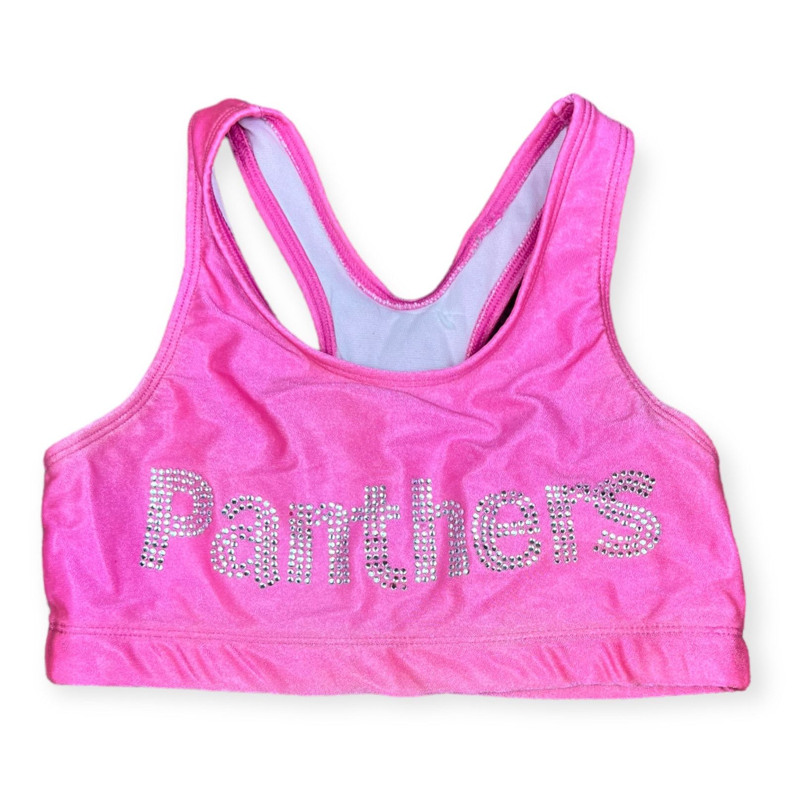 Vintage Cheer Athletics Vintage Pink Panther Rhinestone Sport Bra Size ONE SIZE - 4 Thumbnail