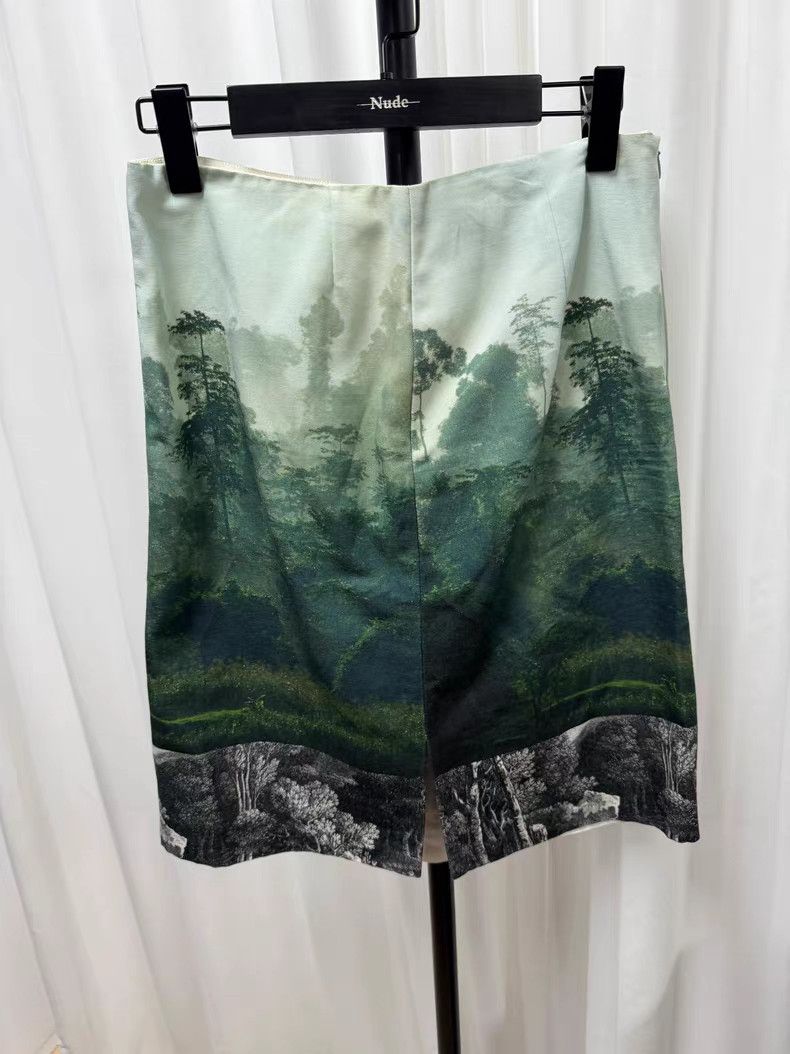 Dries Van Noten Dries Van Noten 12SS Landscape Forest Skirt K20 Size 26" / US 2 / IT 38 - 1 Thumbnail