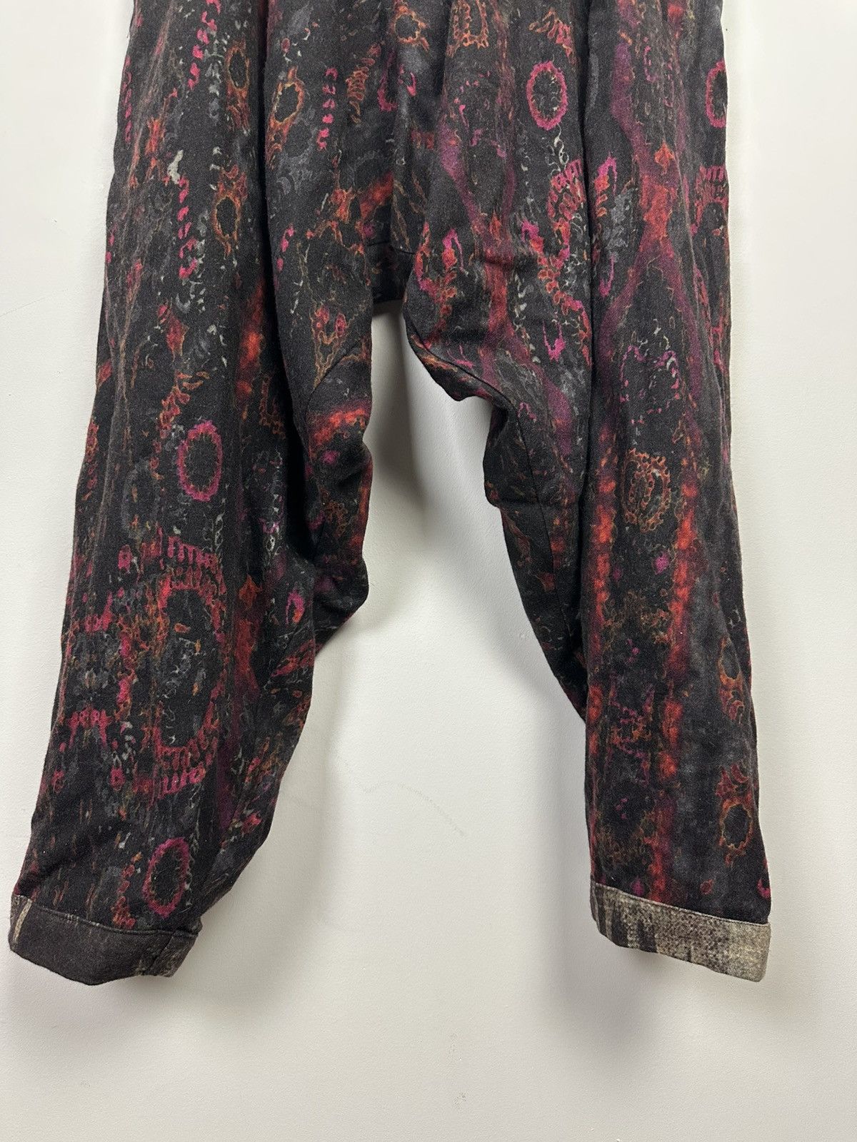 Yohji Yamamoto Pour Homme Wool Blend Patterned Lounge Pants Size US 30 / EU 46 - 3 Thumbnail