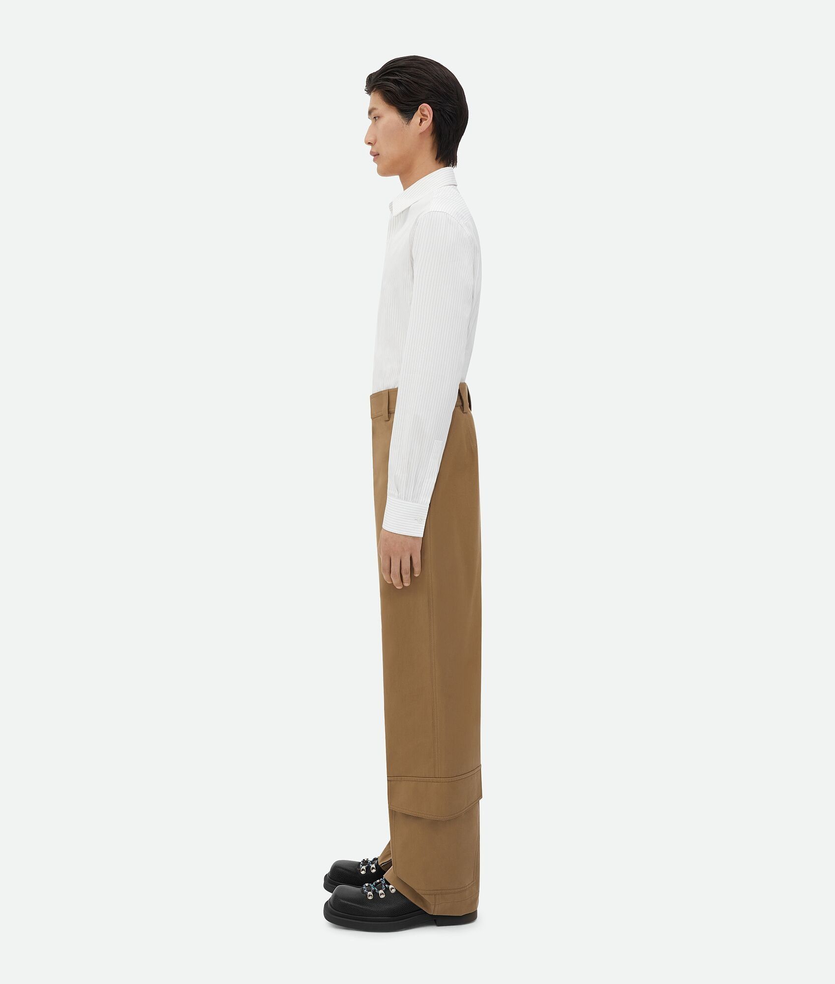 Bottega Veneta o1loc1c1025 772350 Cotton Gabardine Cargo Trousers Dark Sand Size US 28 / EU 44 - 2 Thumbnail