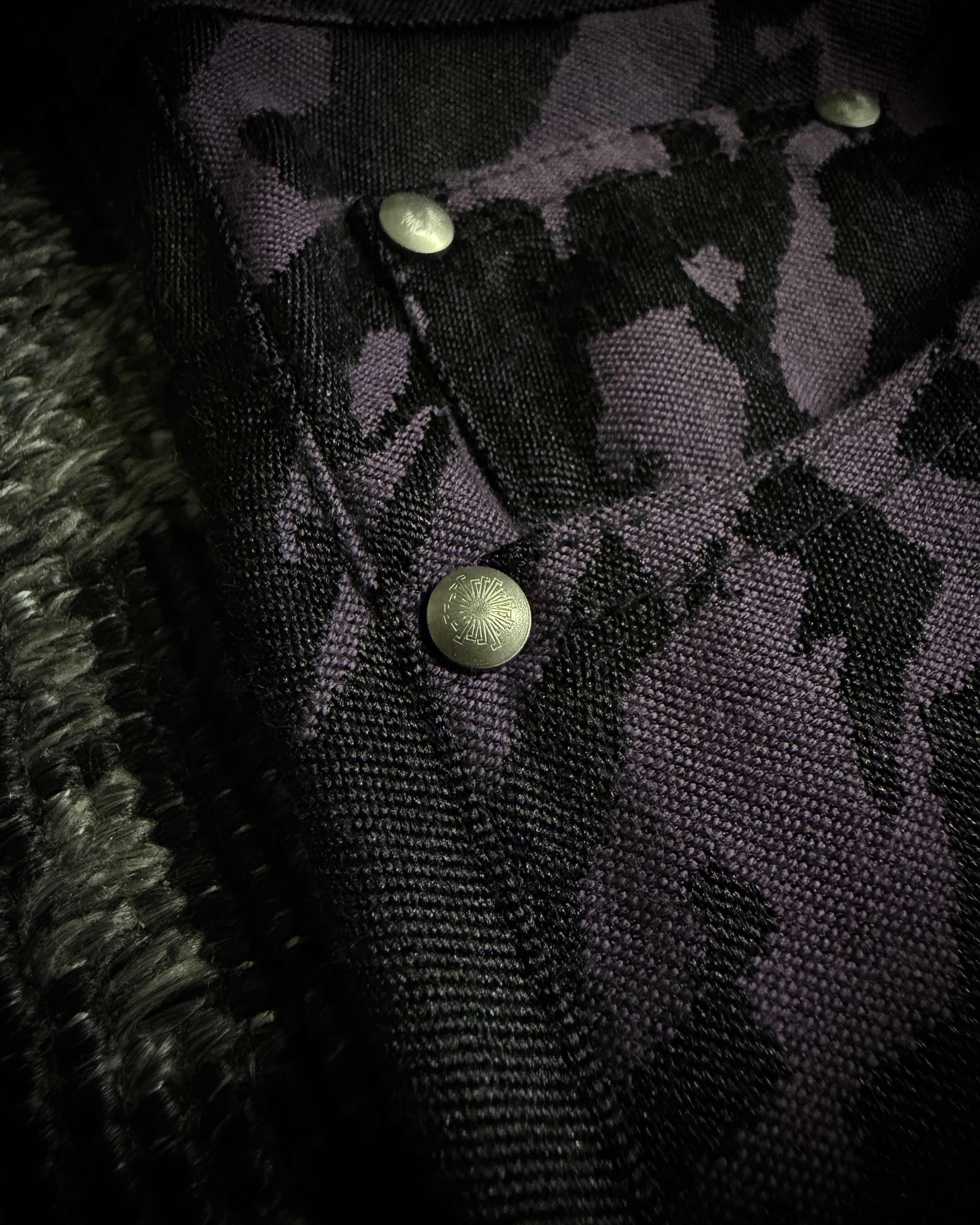 Tornado Mart Tornado Mart Purple Black Abstract Camo Flared Pants Size US 34 / EU 50 - 8 Thumbnail