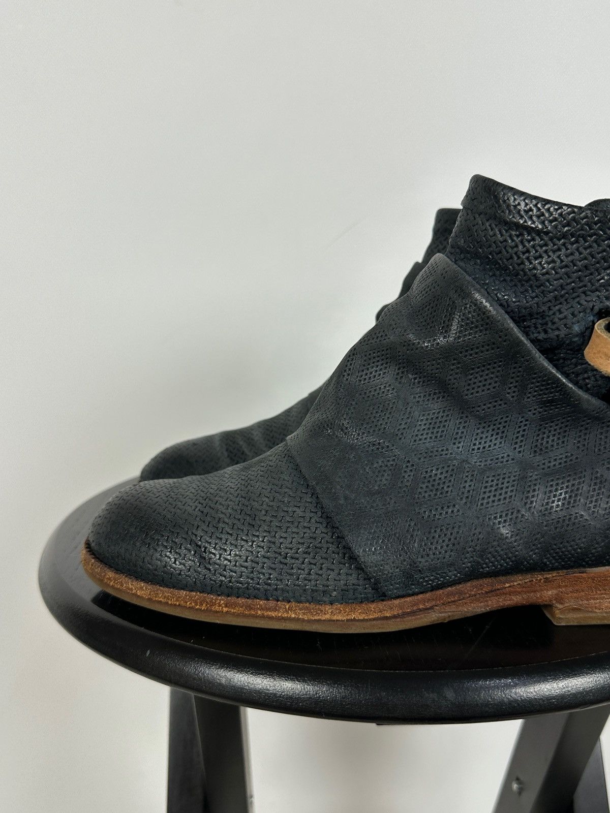 A.S.98 A.S.98. Airstep Navy Blue Leather Biker Ankle Boots Size US 8 / IT 38 - 13 Thumbnail